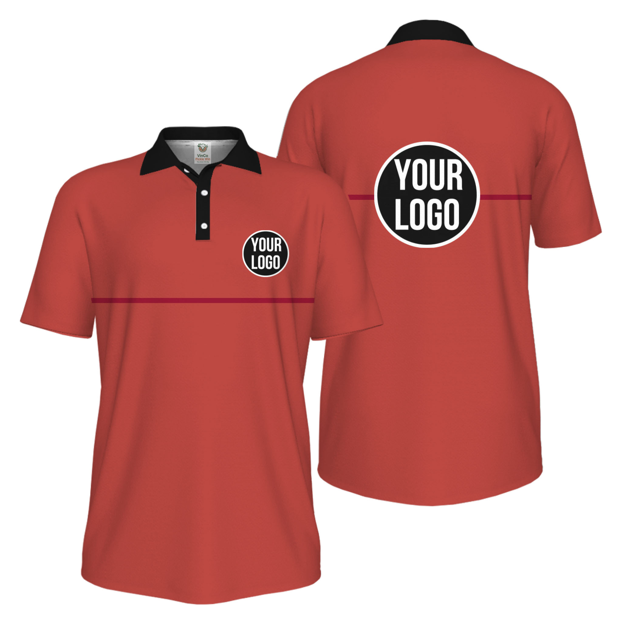 Picklewin Basic Custom Team Logo UV Protection Men Polo Shirt