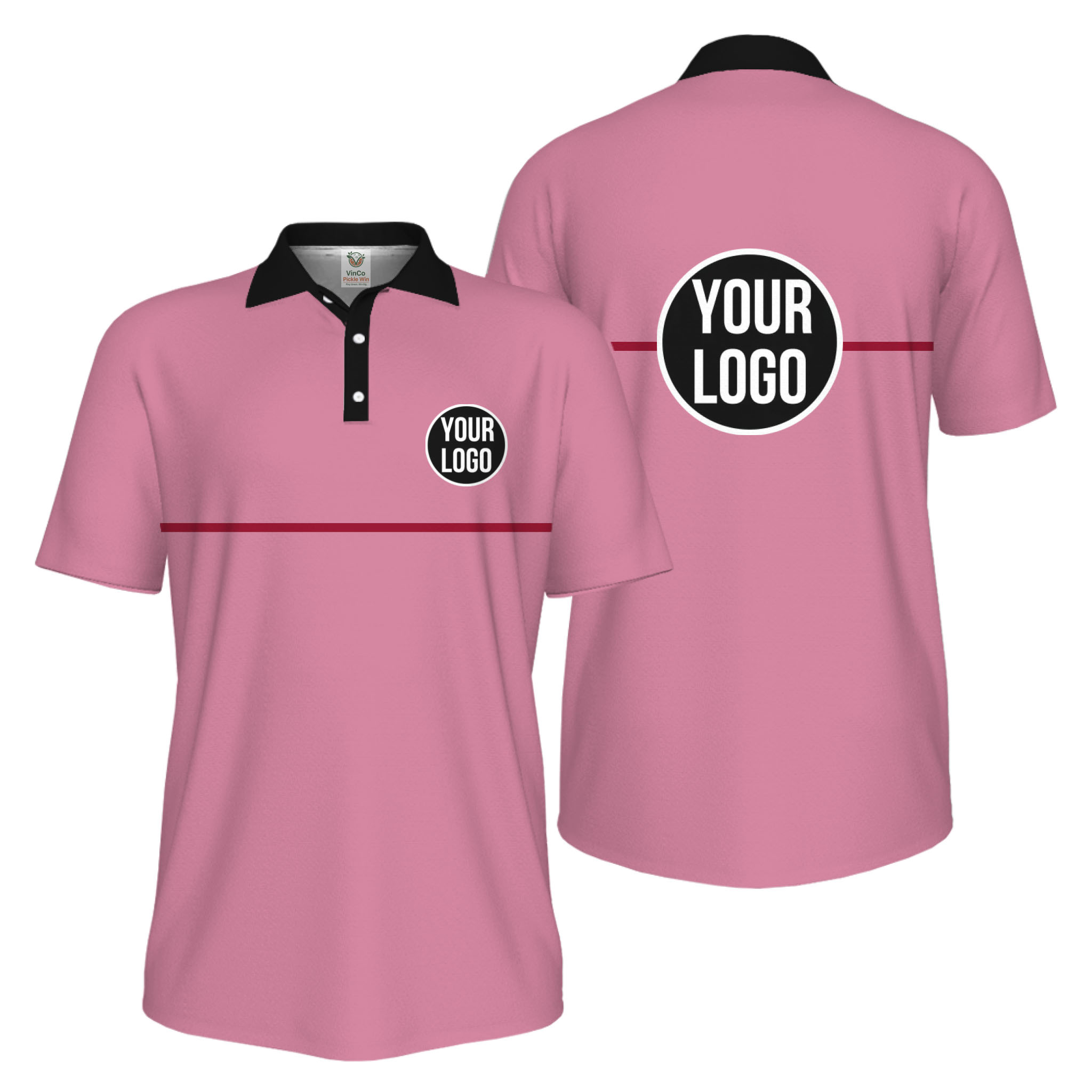 Picklewin Basic Custom Team Logo UV Protection Men Polo Shirt