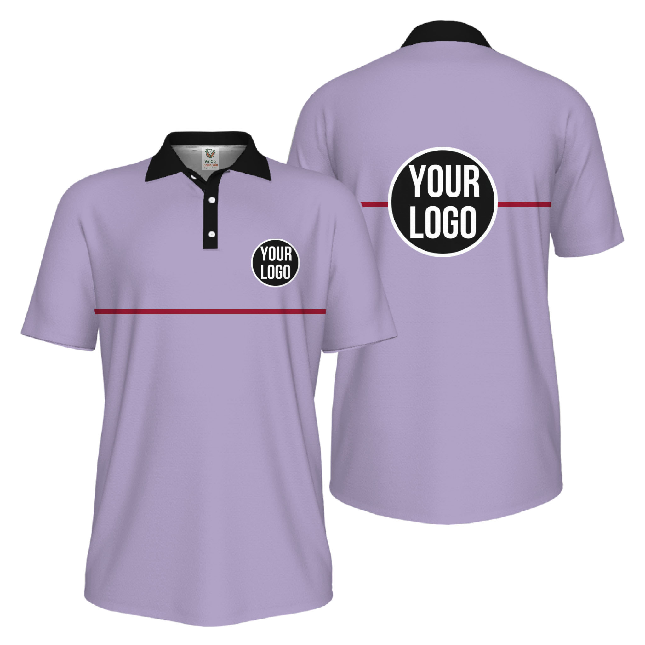 Picklewin Basic Custom Team Logo UV Protection Men Polo Shirt