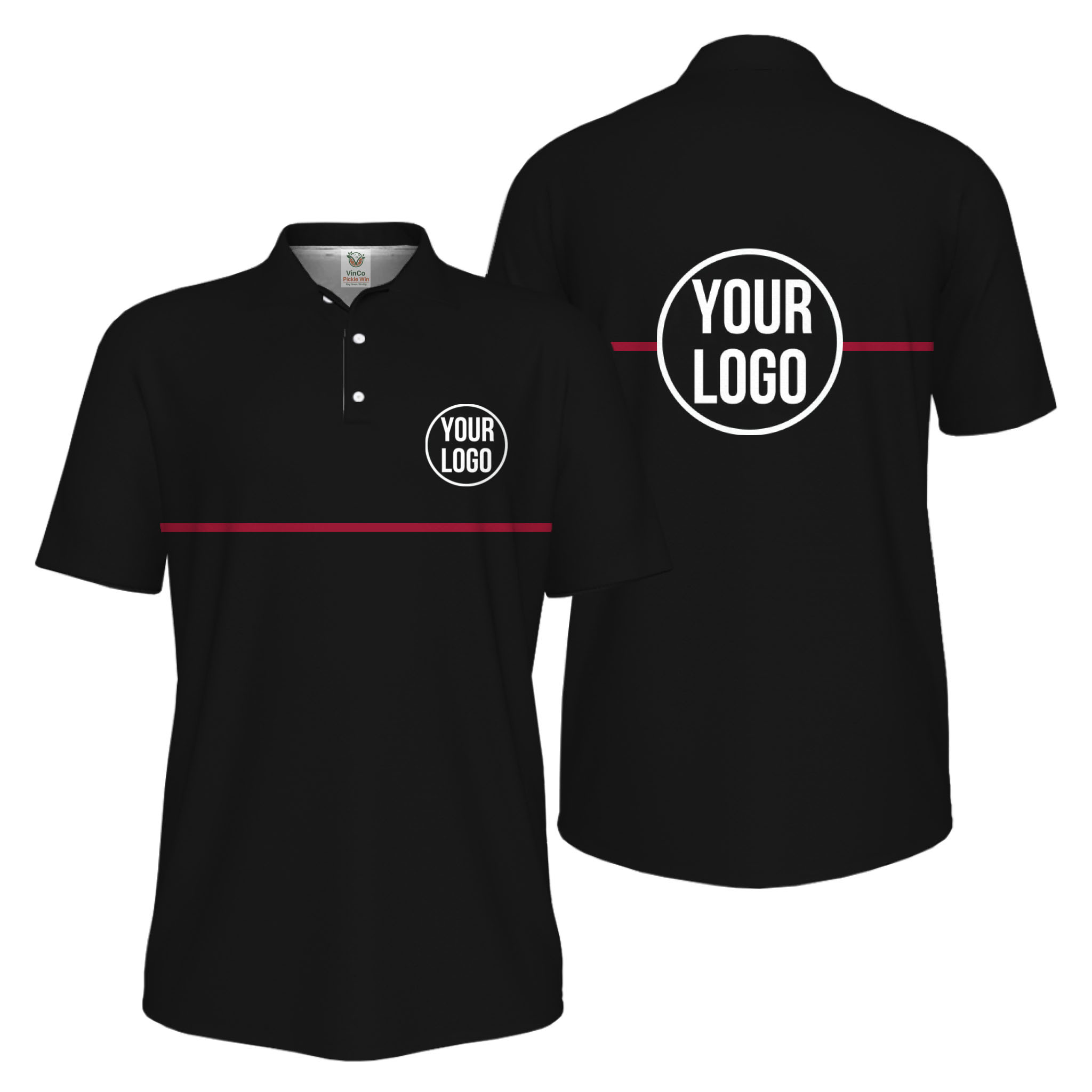 Picklewin Basic Custom Team Logo UV Protection Men Polo Shirt
