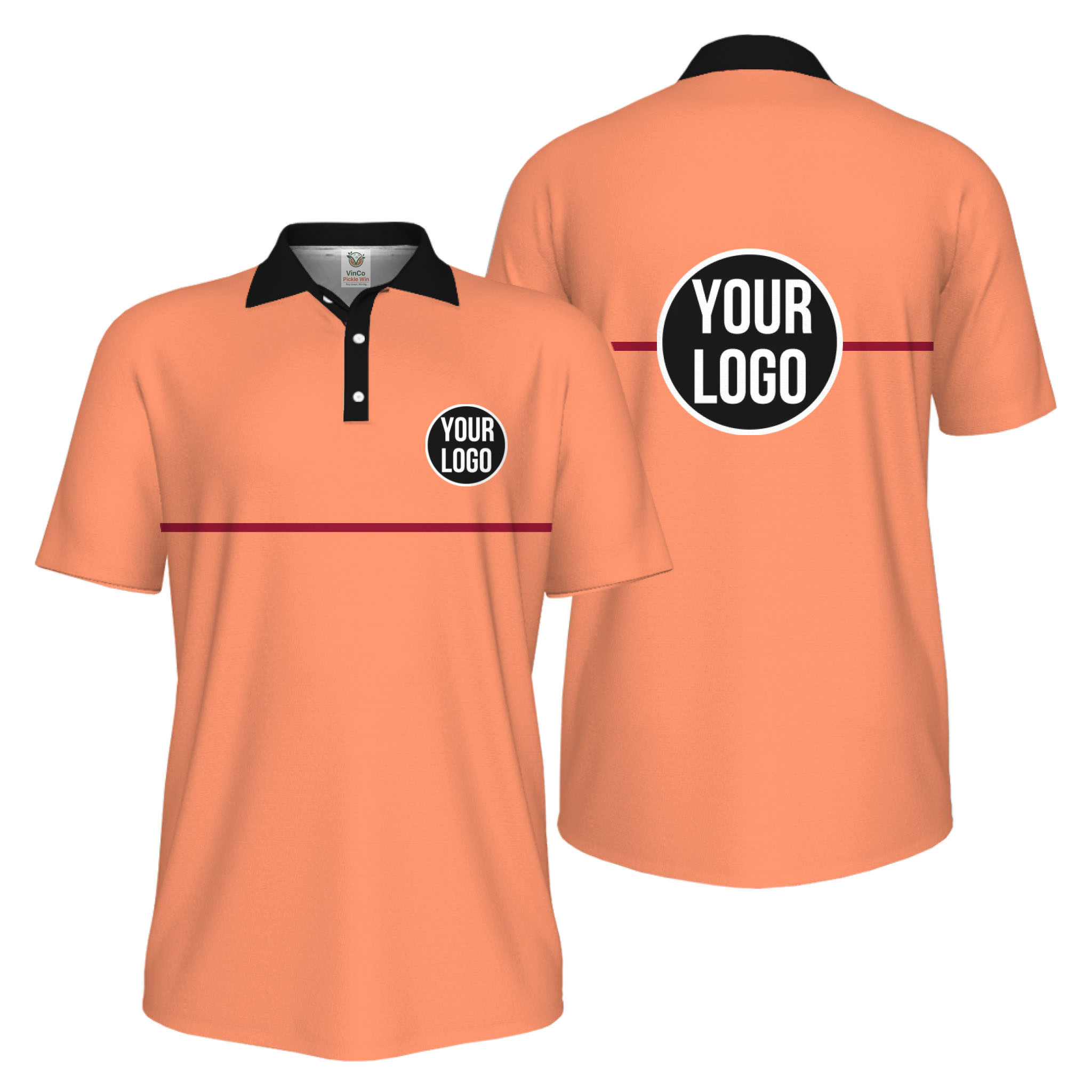 Picklewin Basic Custom Team Logo UV Protection Men Polo Shirt