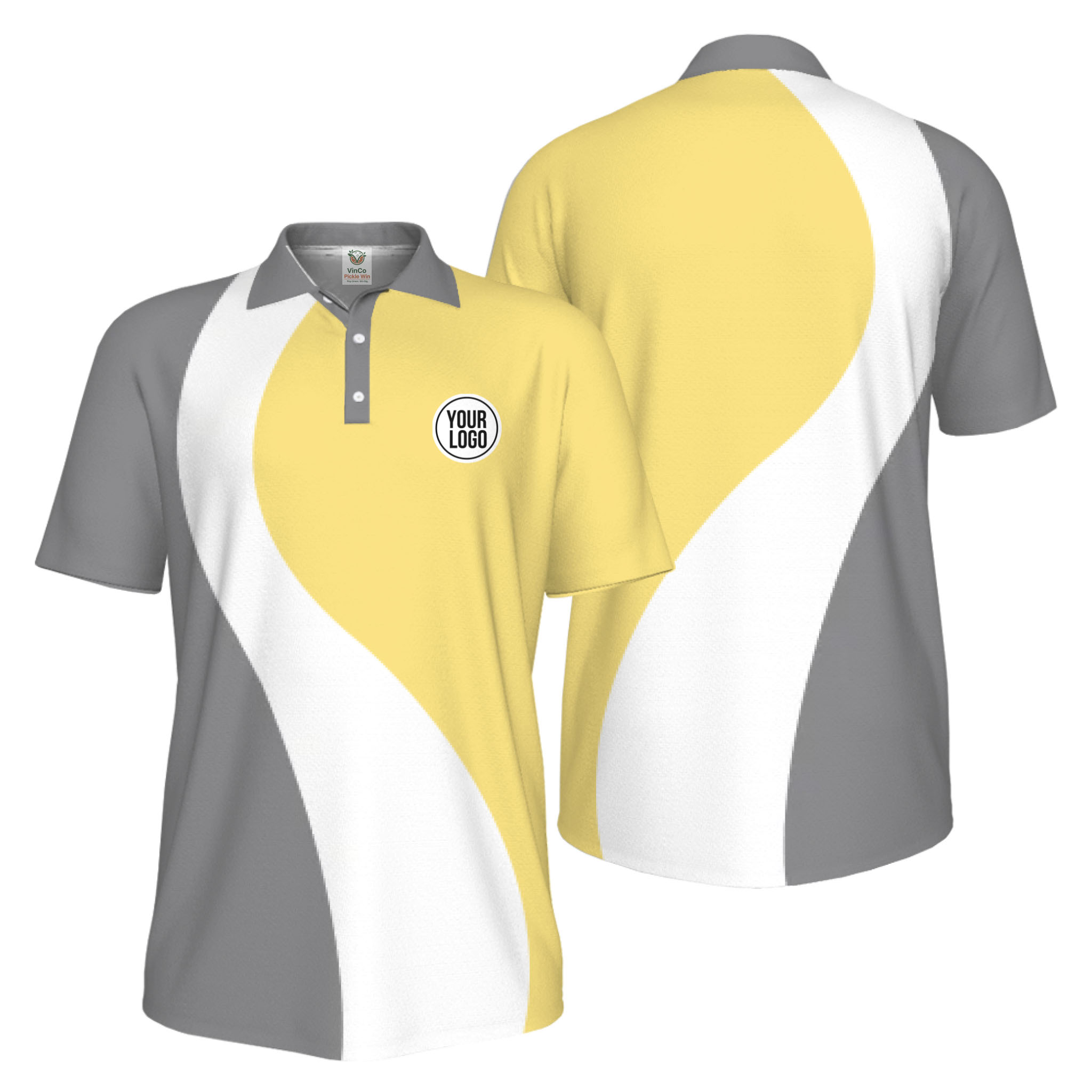 Picklewin Best Custom Logo Sport Polo Shirt Men UV Protection Live Preview  