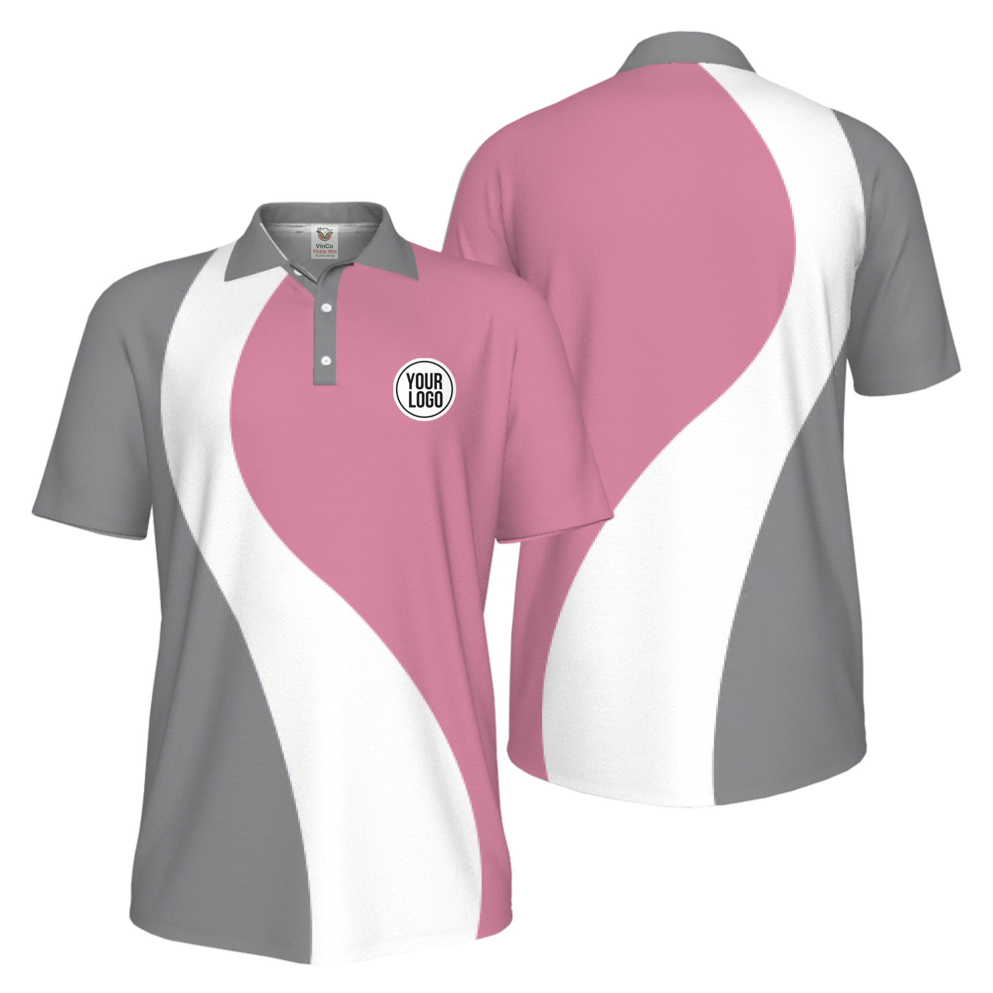 Picklewin Best Custom Logo Sport Polo Shirt Men UV Protection Live Preview  