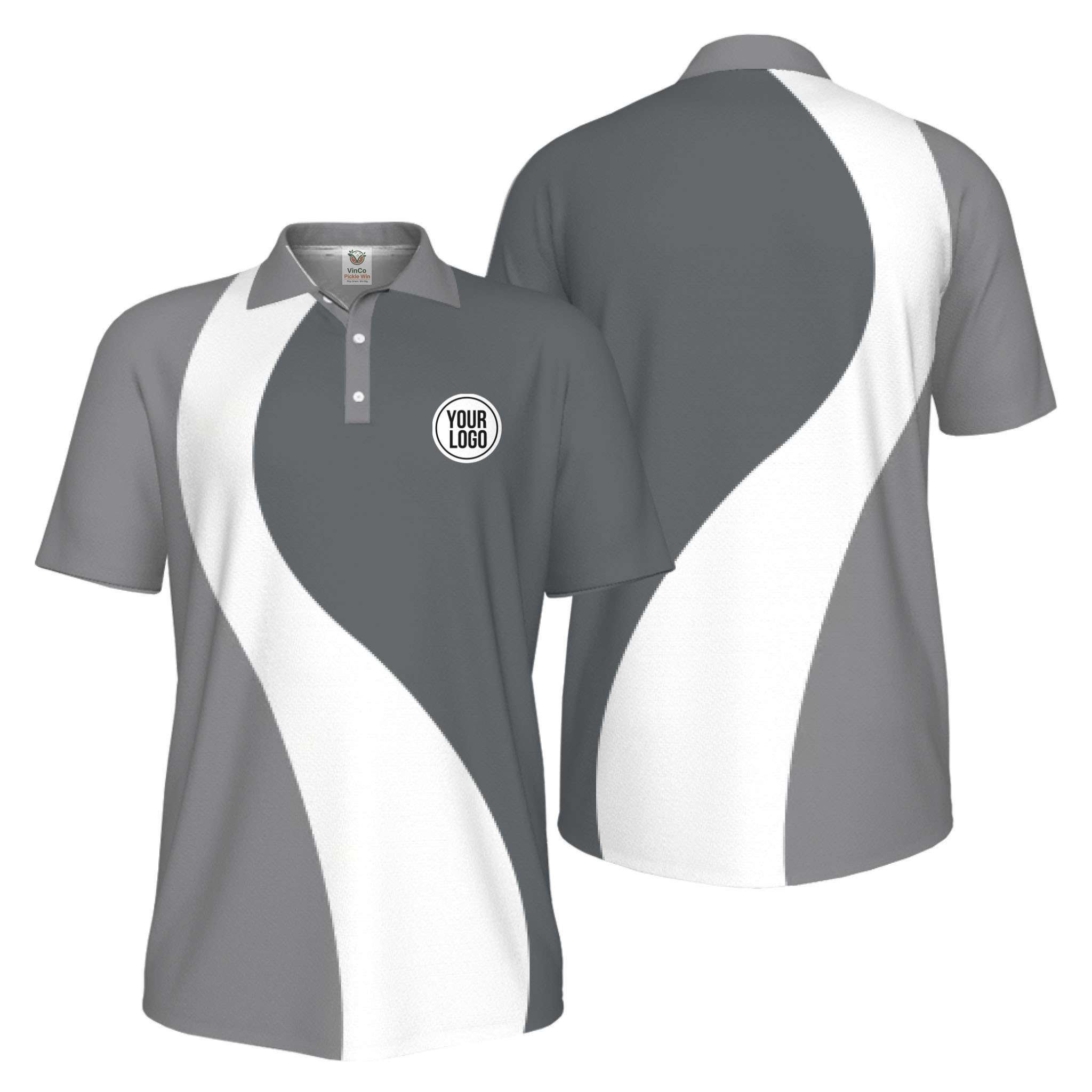 Picklewin Best Custom Logo Sport Polo Shirt Men UV Protection Live Preview  
