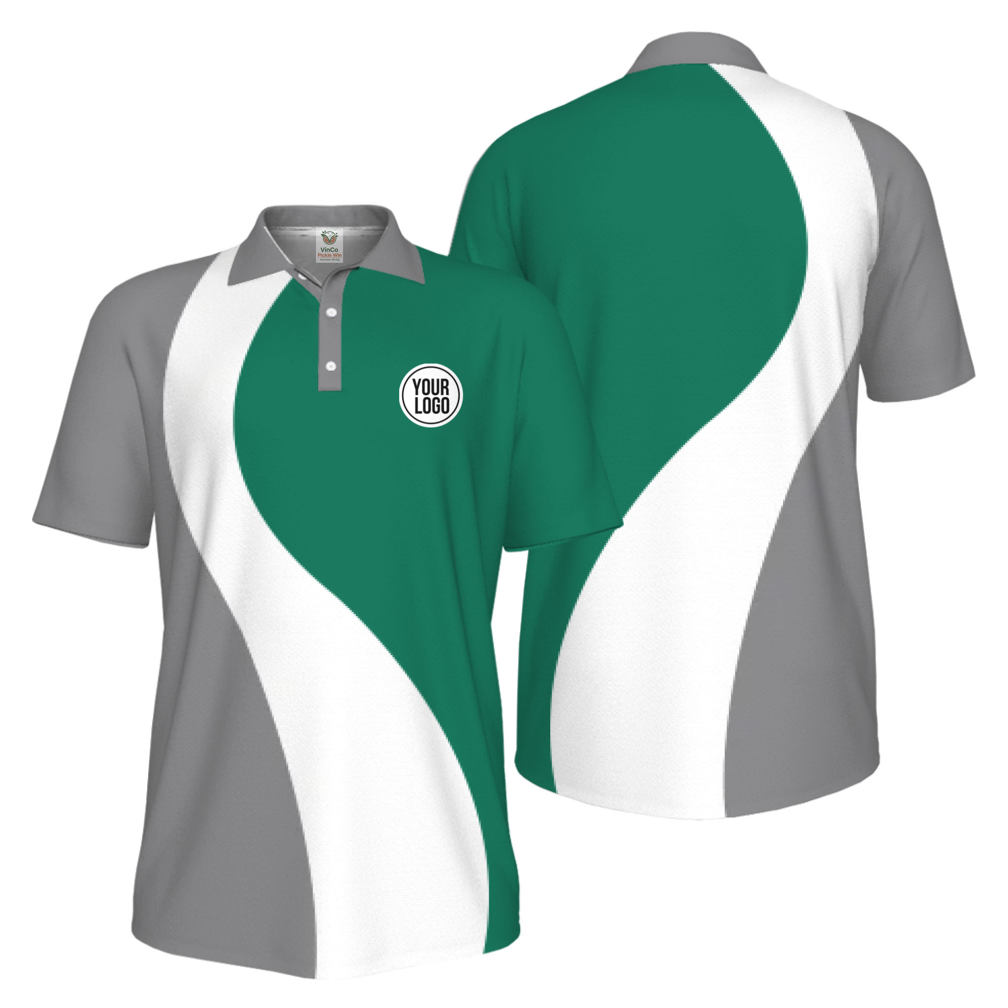 Picklewin Best Custom Logo Sport Polo Shirt Men UV Protection Live Preview  