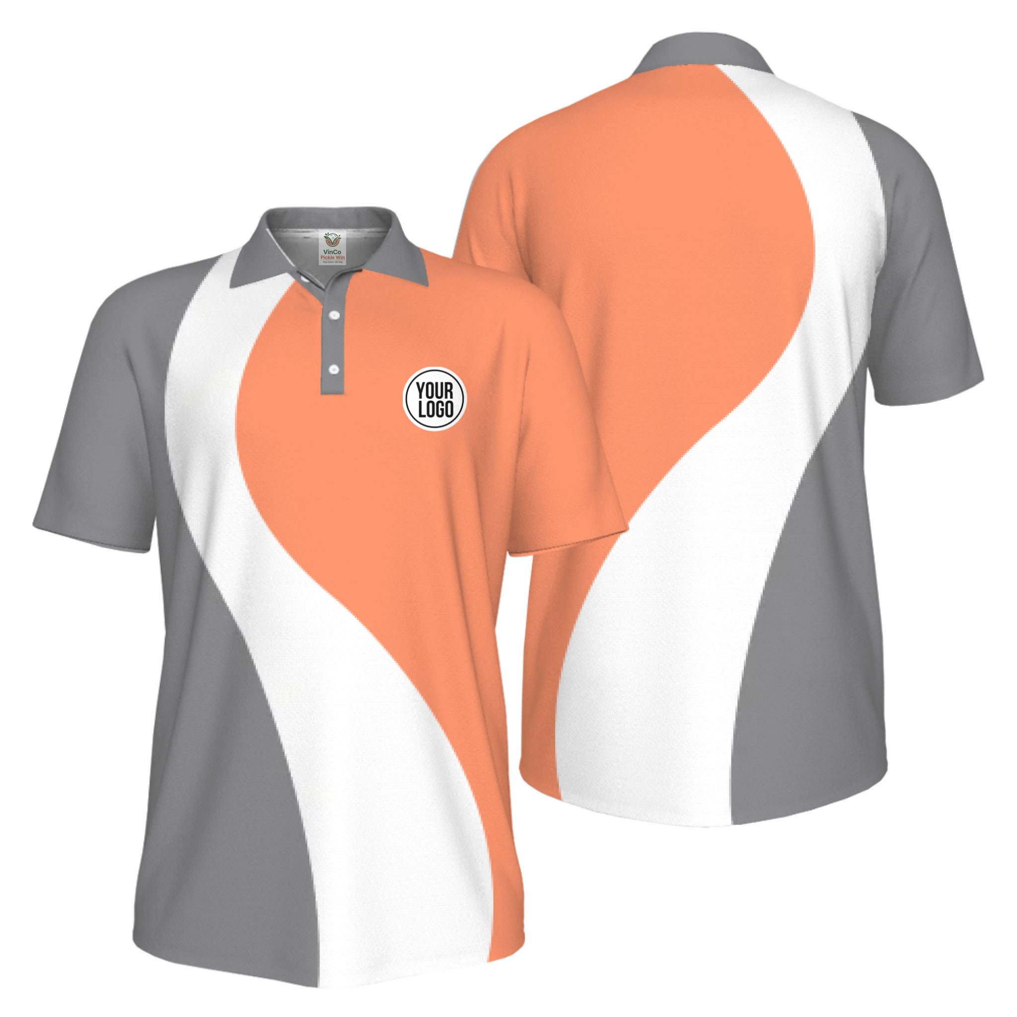 Picklewin Best Custom Logo Sport Polo Shirt Men UV Protection Live Preview  