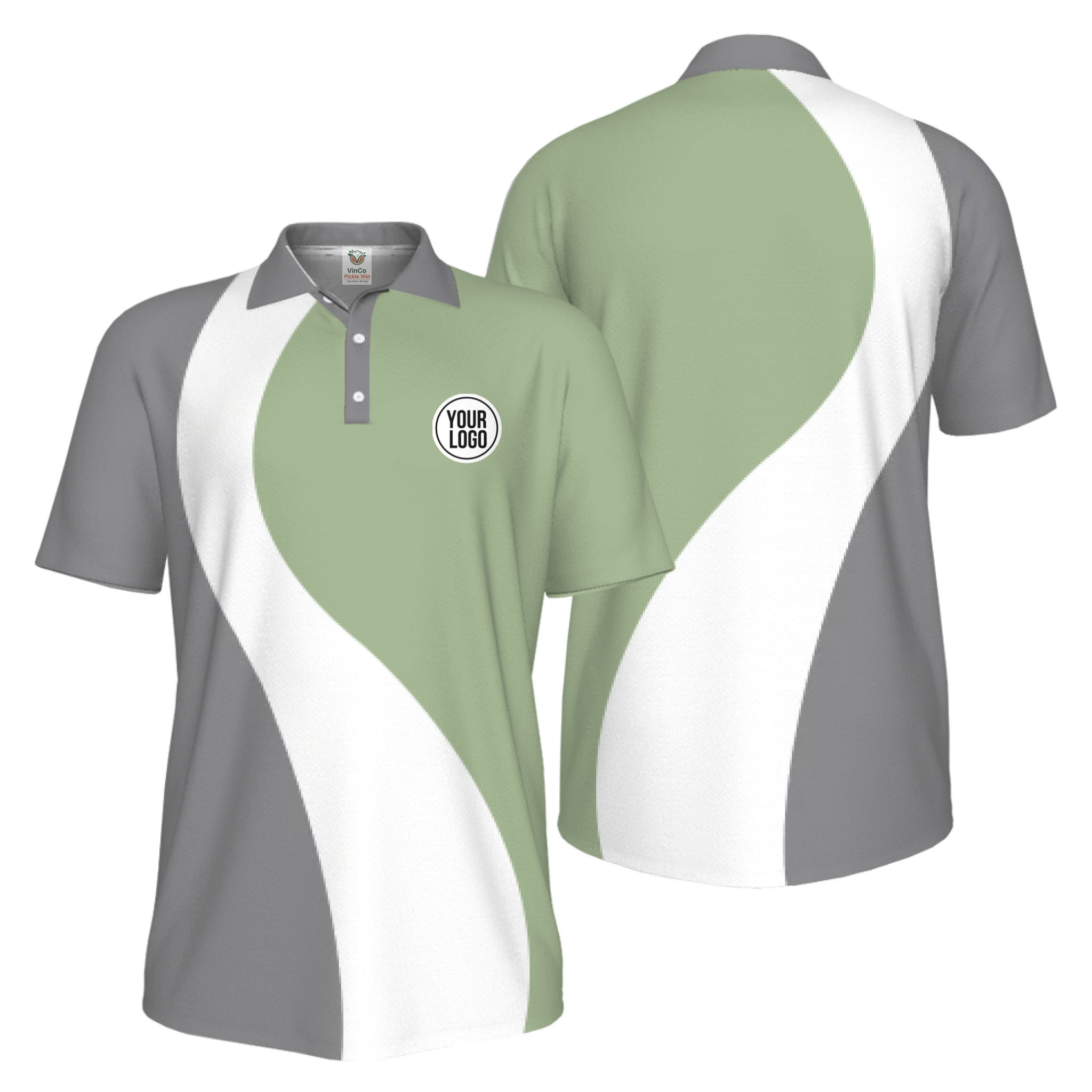 Picklewin Best Custom Logo Sport Polo Shirt Men UV Protection Live Preview  