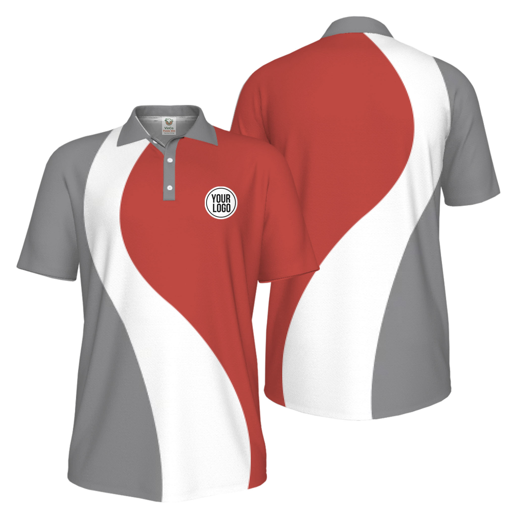 Picklewin Best Custom Logo Sport Polo Shirt Men UV Protection Live Preview  
