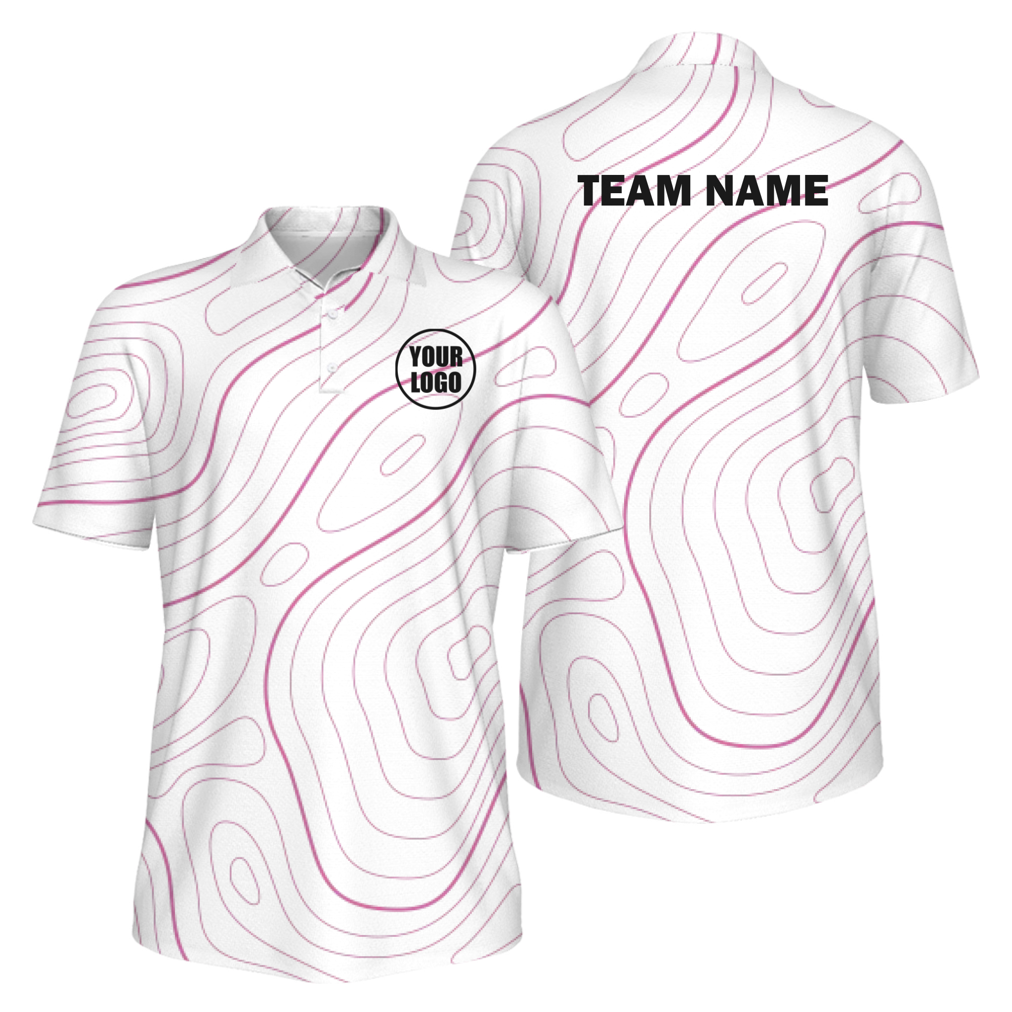 Picklewin Bright Abstract Men's Custom UV Protection Polo Shirt