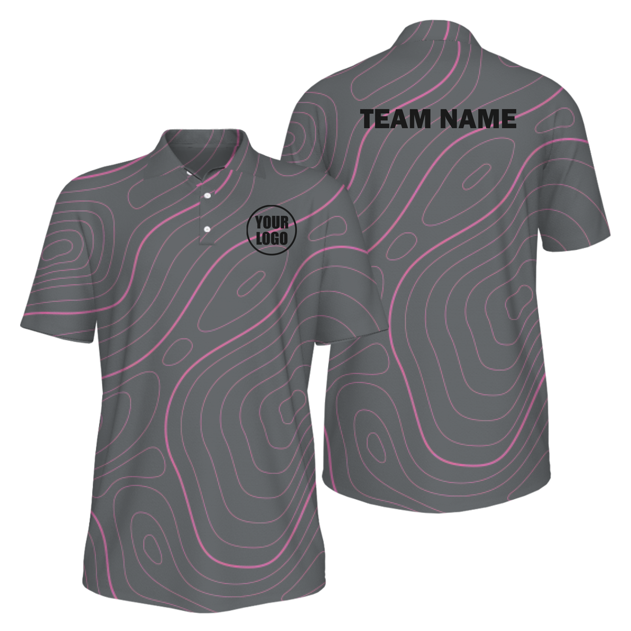 Picklewin Bright Abstract Men's Custom UV Protection Polo Shirt
