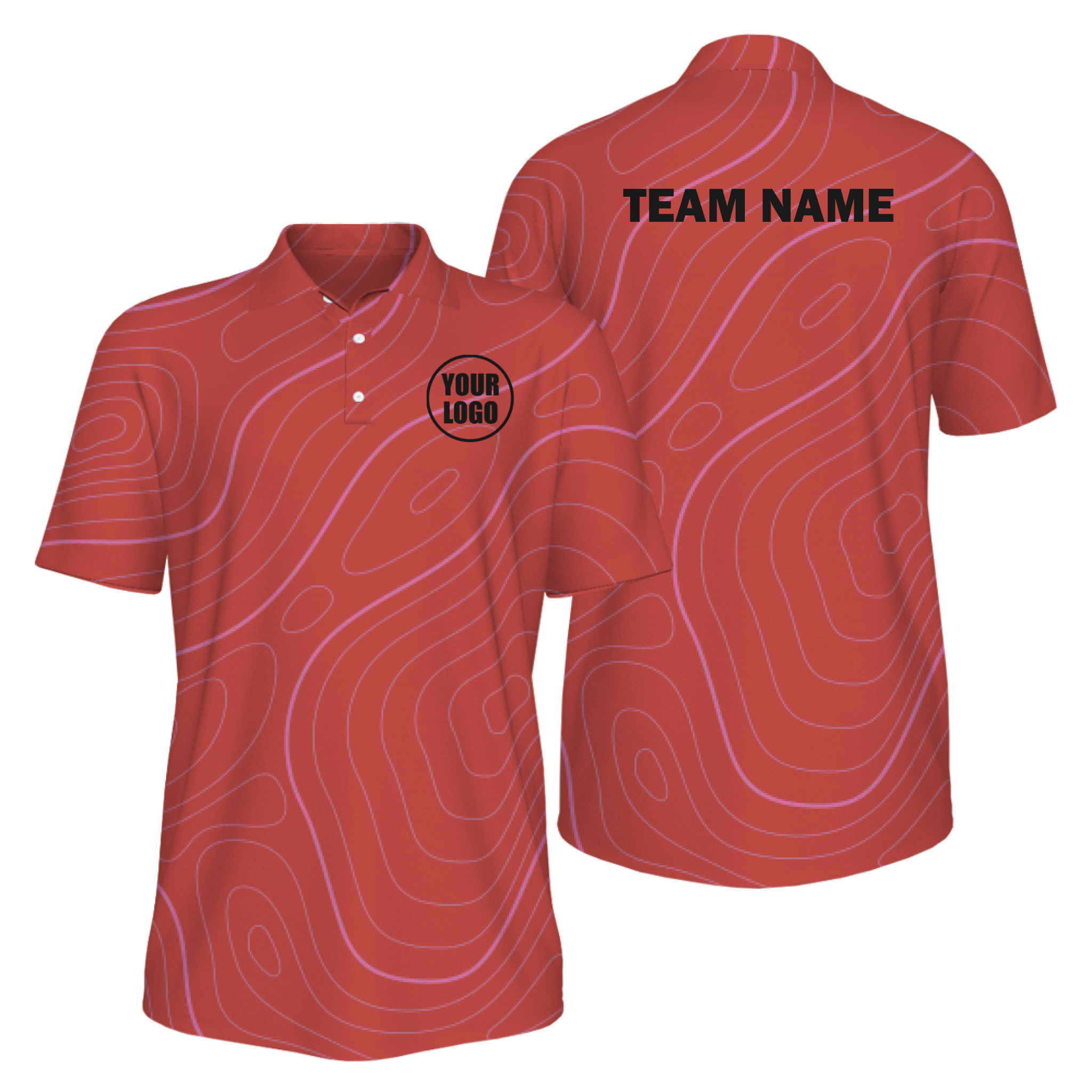 Picklewin Bright Abstract Men's Custom UV Protection Polo Shirt