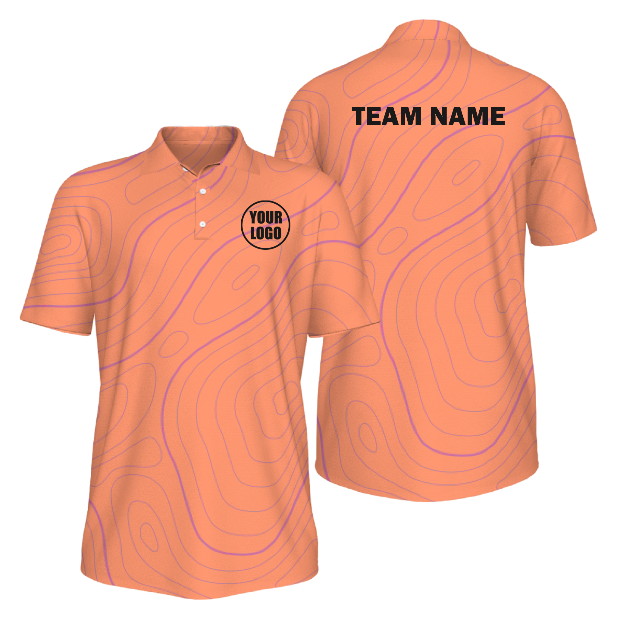 Picklewin Bright Abstract Men's Custom UV Protection Polo Shirt