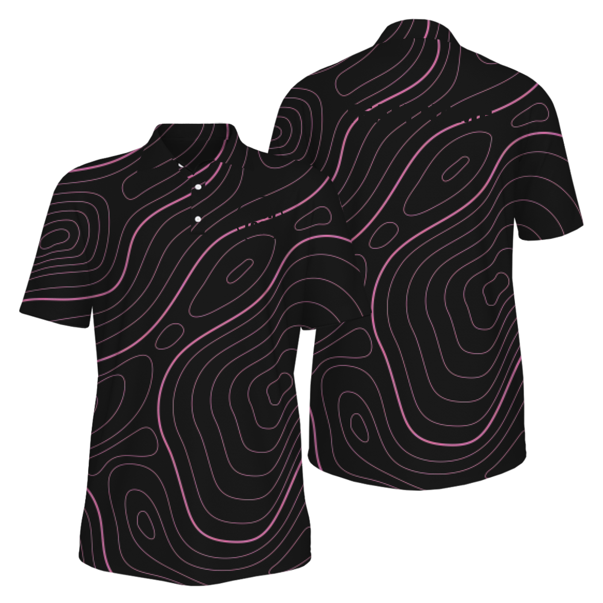 Picklewin Bright Abstract Men's Custom UV Protection Polo Shirt