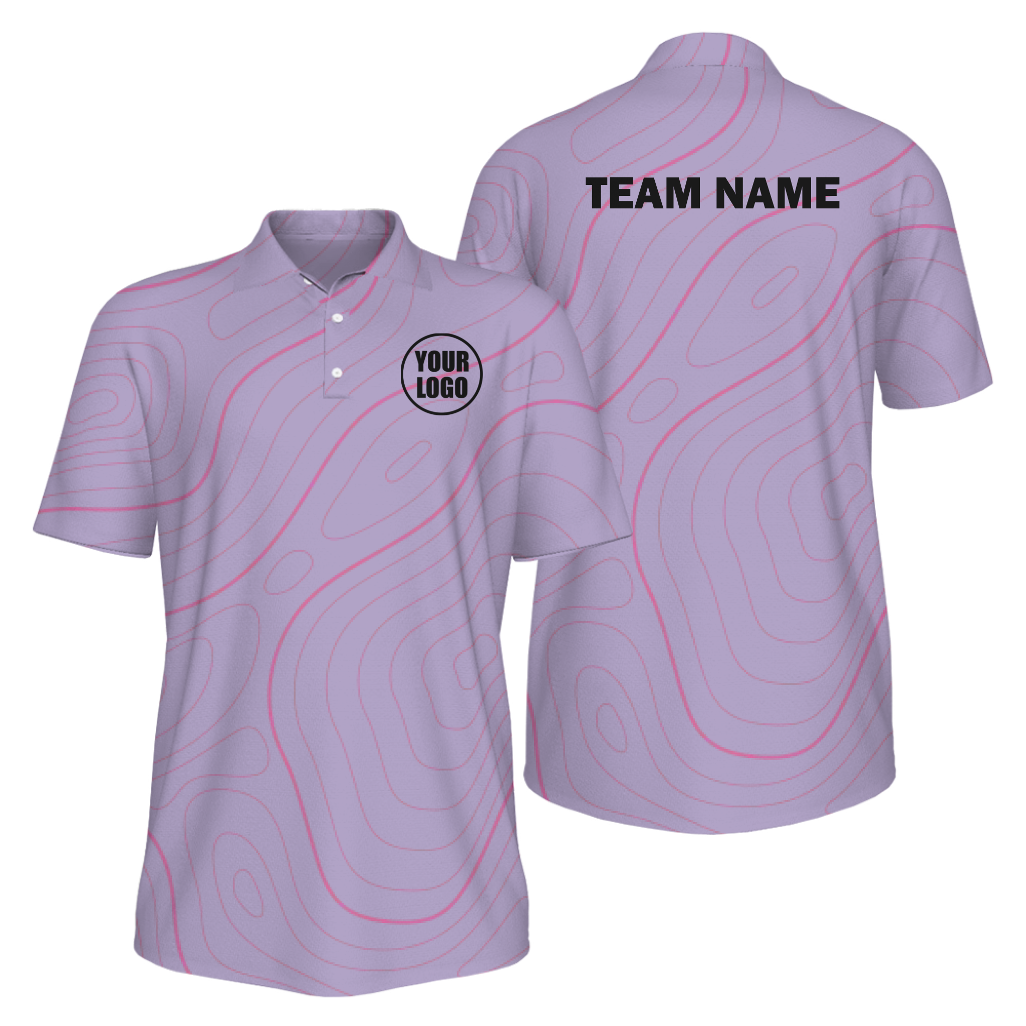 Picklewin Bright Abstract Men's Custom UV Protection Polo Shirt