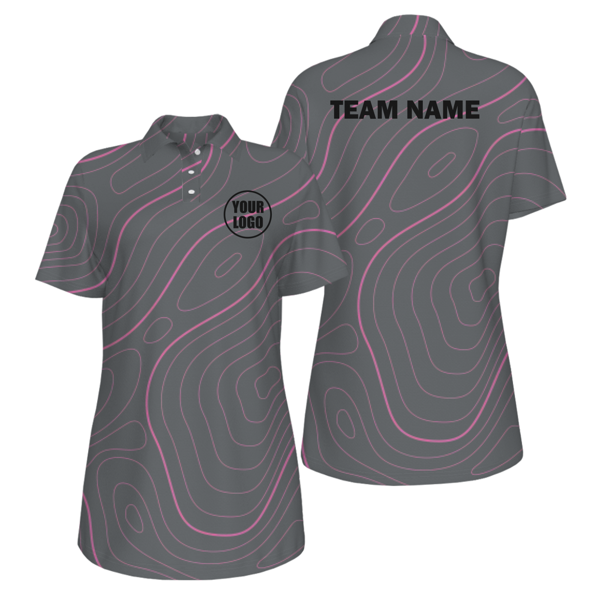 Picklewin Bright Abstract UV Protection Polo Shirt For Women