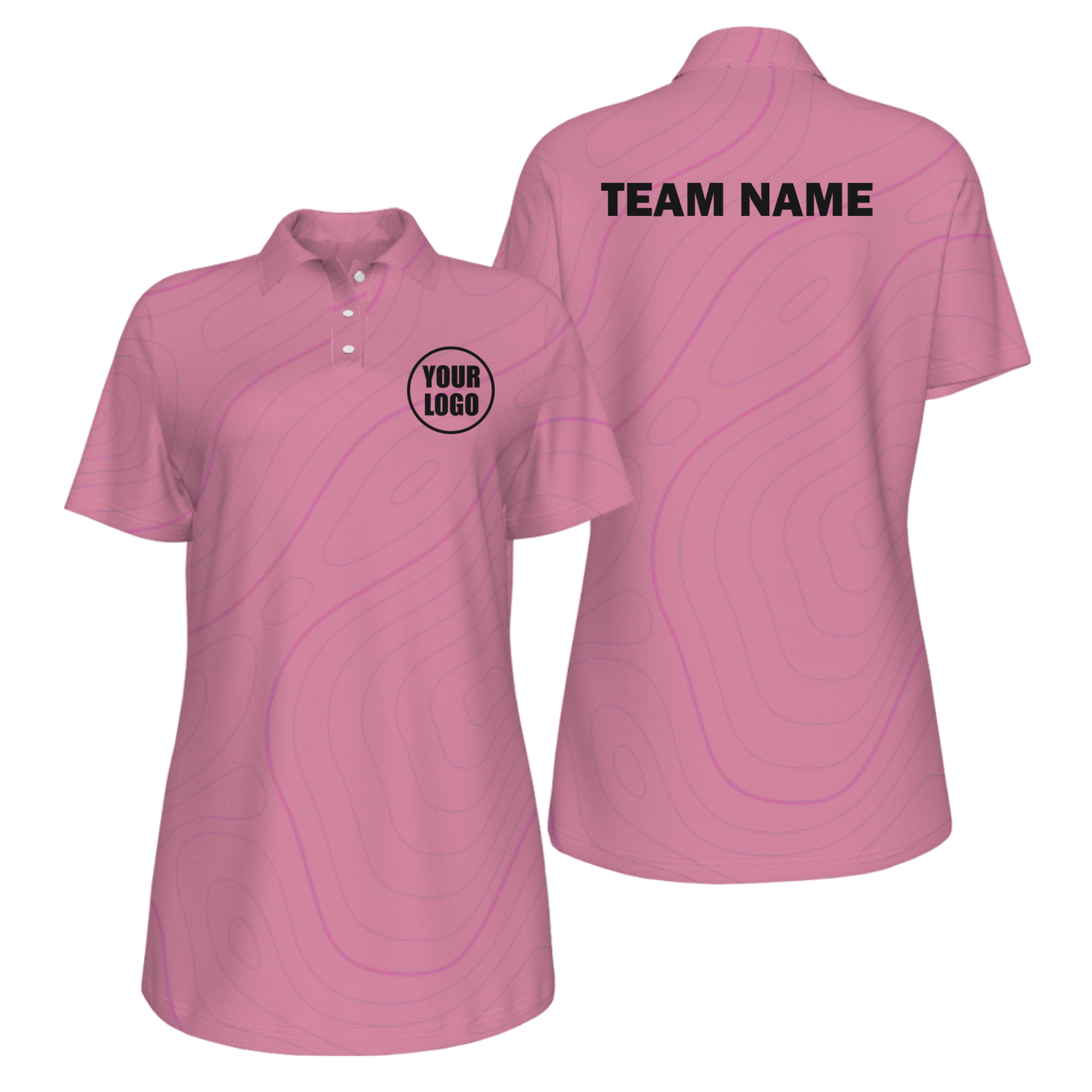 Picklewin Bright Abstract UV Protection Polo Shirt For Women