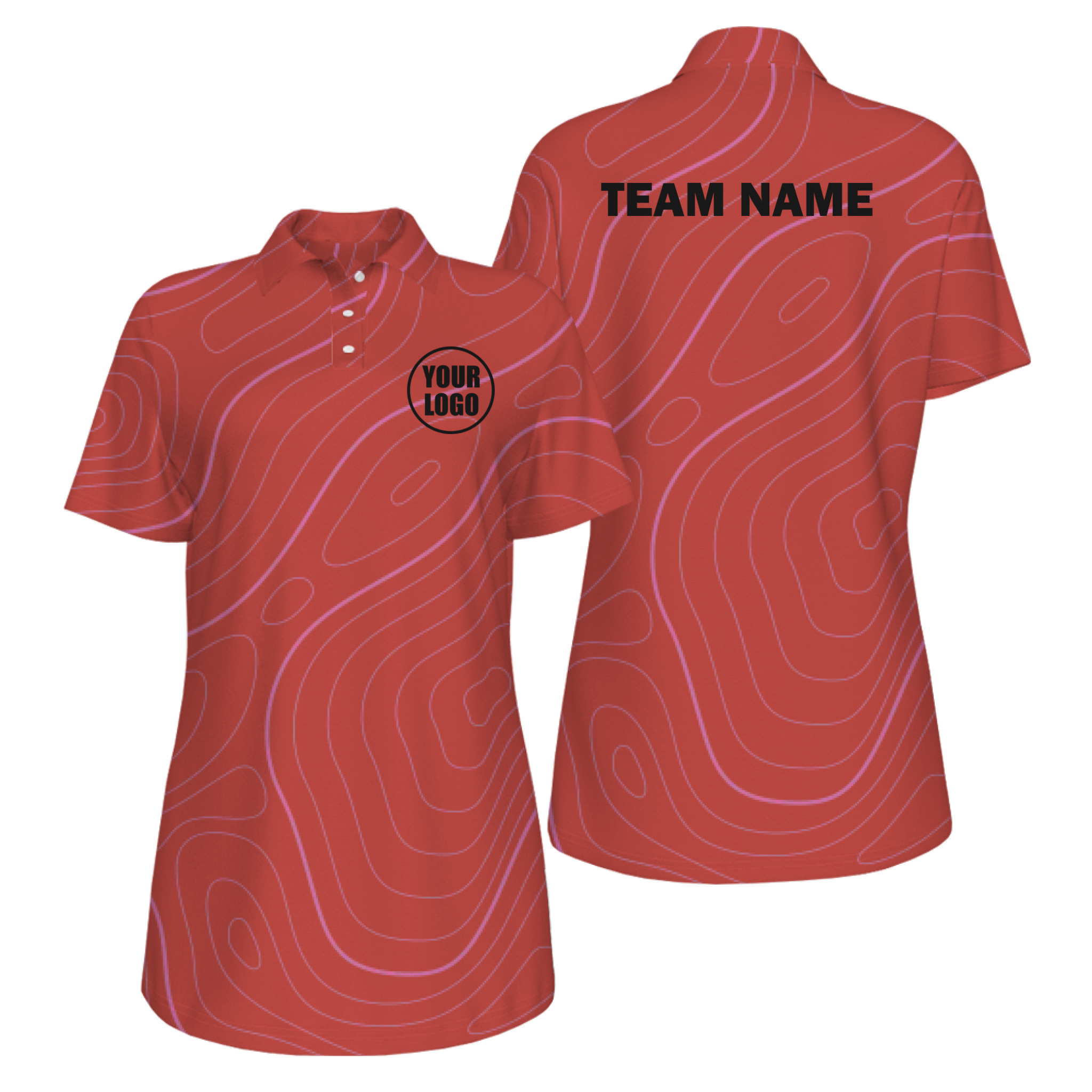 Picklewin Bright Abstract UV Protection Polo Shirt For Women