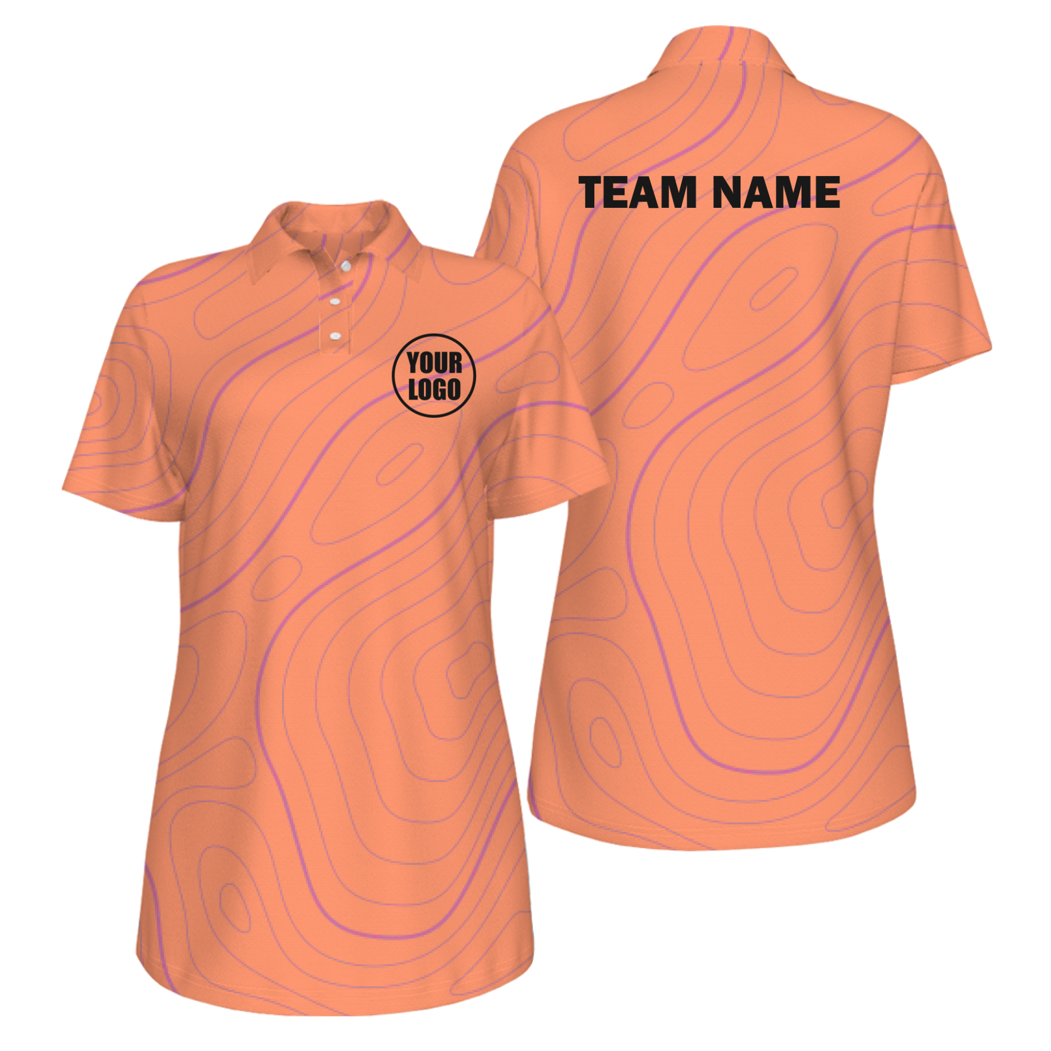 Picklewin Bright Abstract UV Protection Polo Shirt For Women