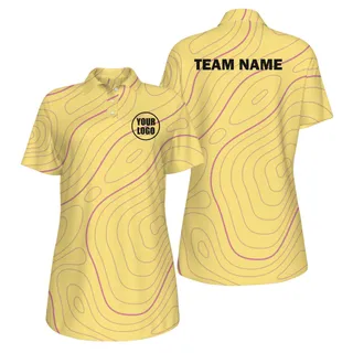 Picklewin Bright Abstract UV Protection Polo Shirt For Women – alternate