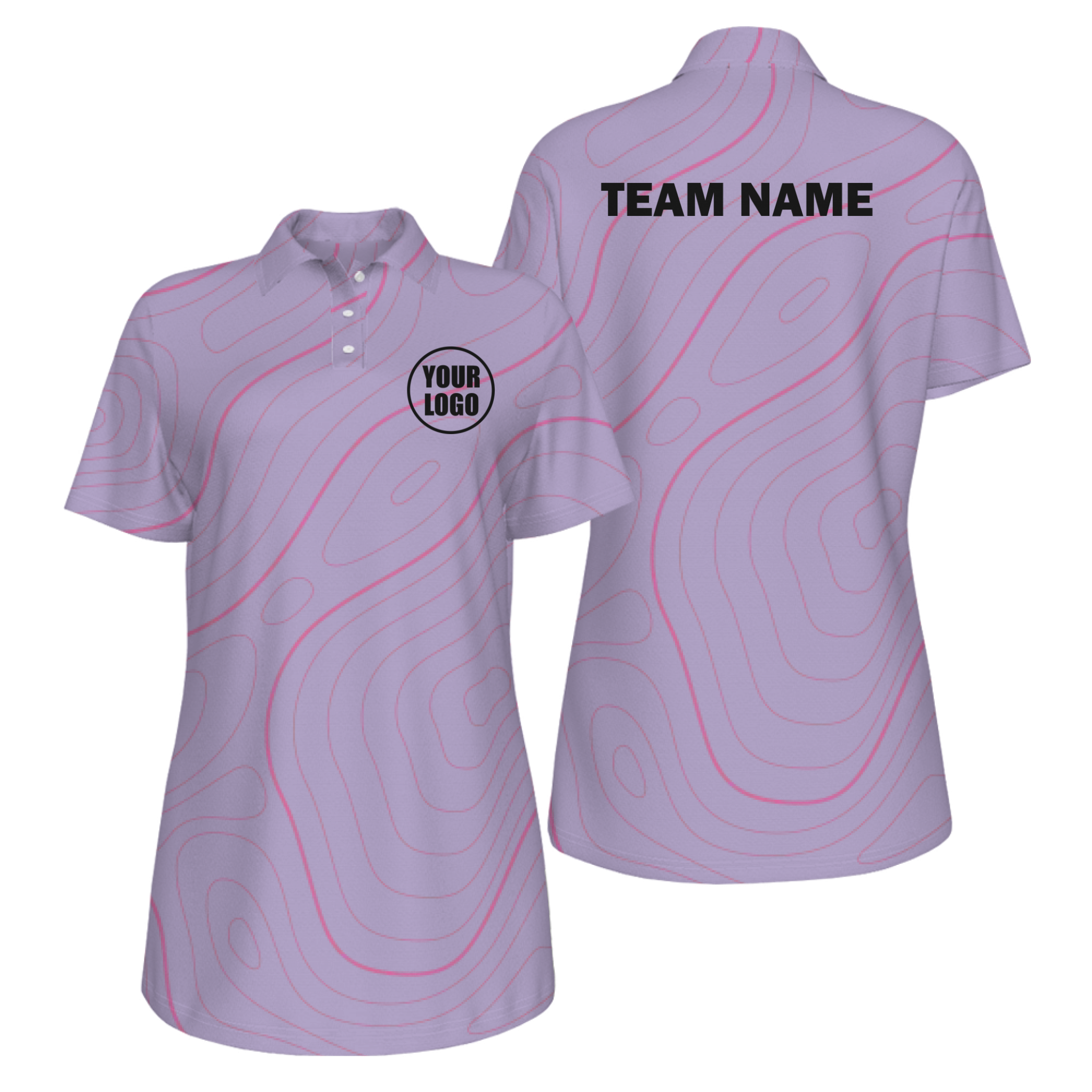 Picklewin Bright Abstract UV Protection Polo Shirt For Women