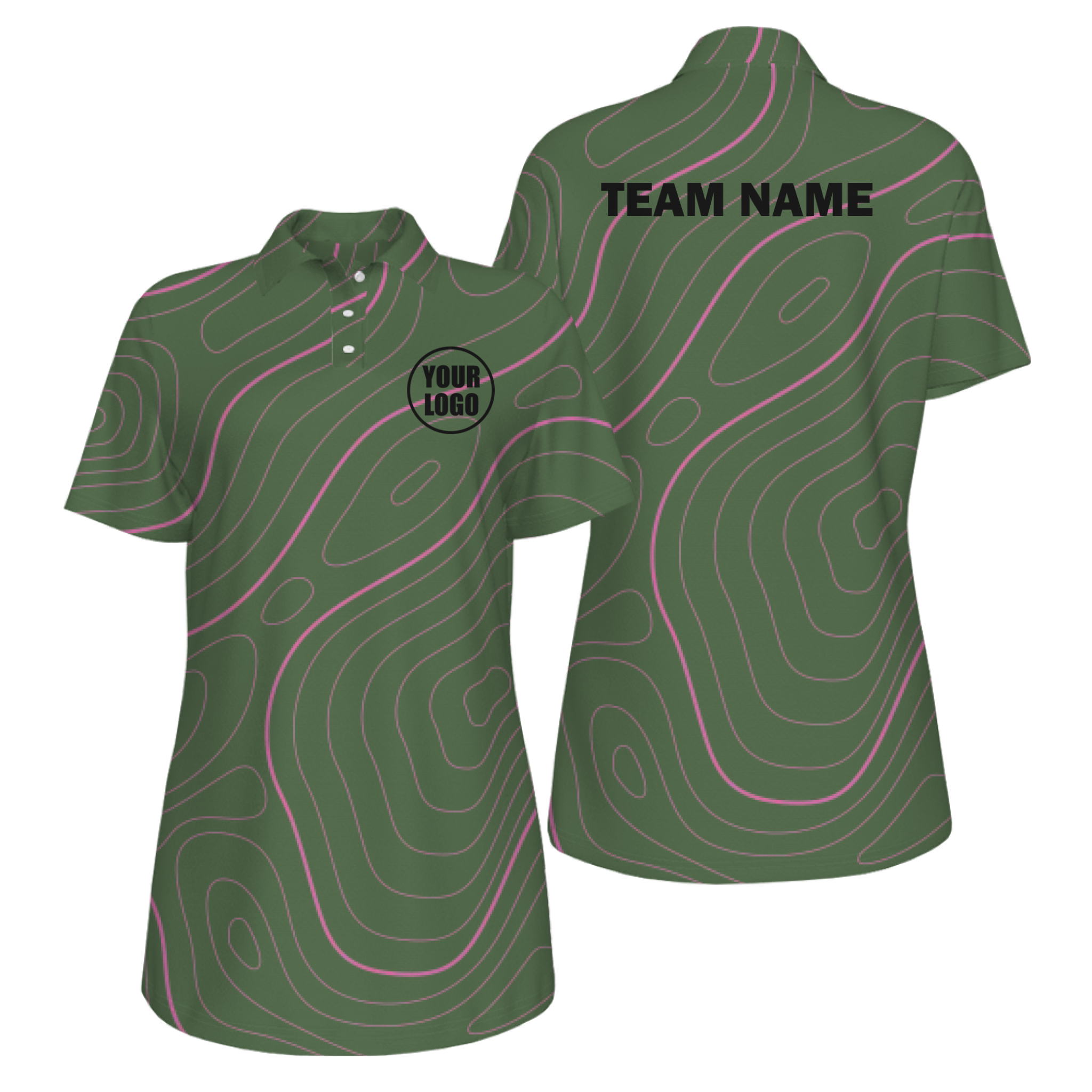 Picklewin Bright Abstract UV Protection Polo Shirt For Women