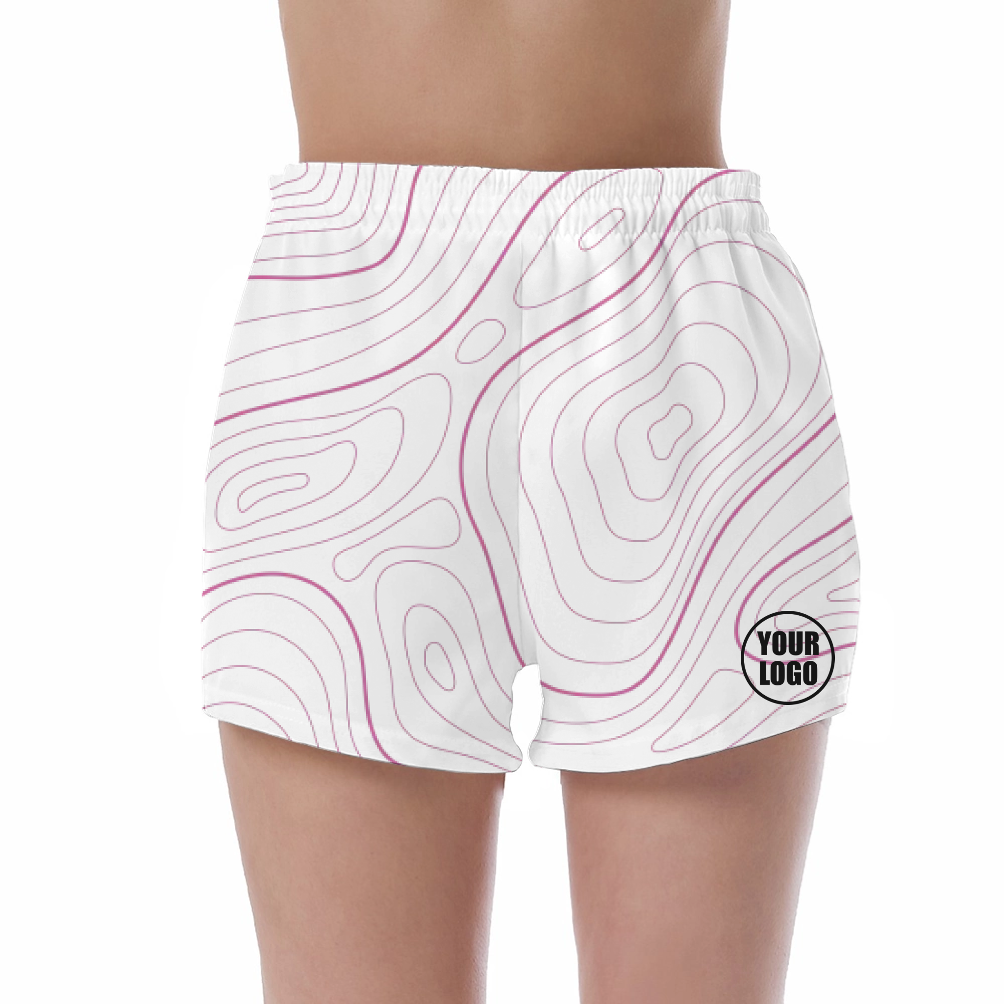 Picklewin Bright Abstract UV Protection Shorts Custom For Women