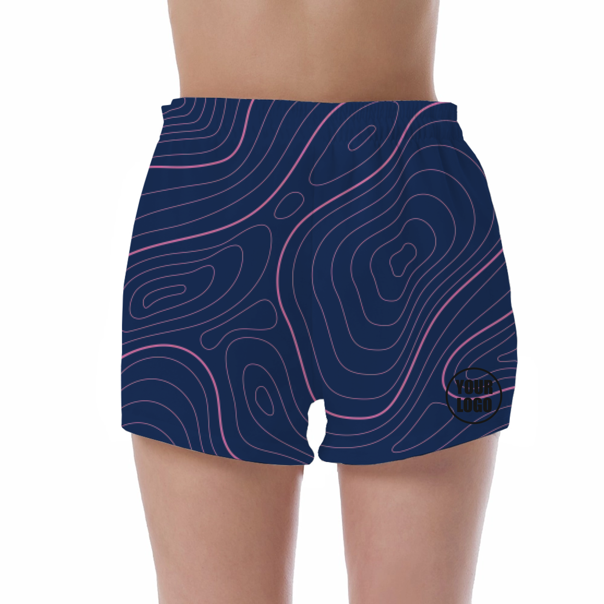 Picklewin Bright Abstract UV Protection Shorts Custom For Women