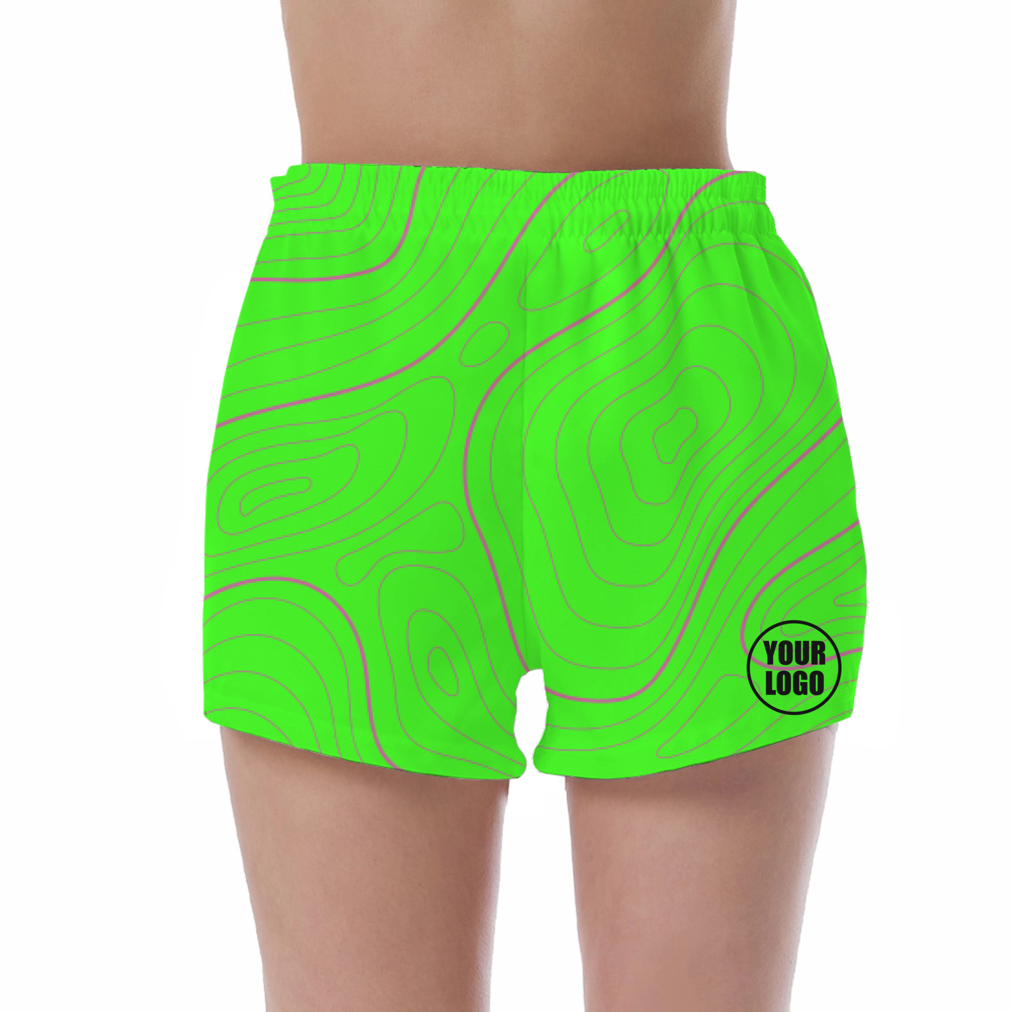Picklewin Bright Abstract UV Protection Shorts Custom For Women