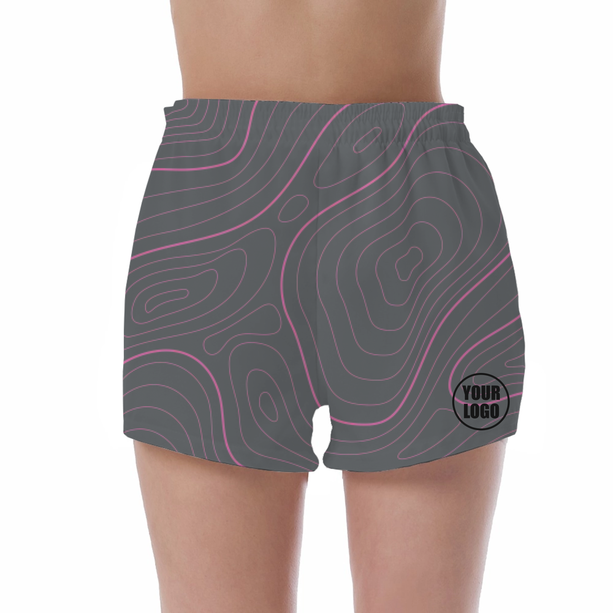 Picklewin Bright Abstract UV Protection Shorts Custom For Women