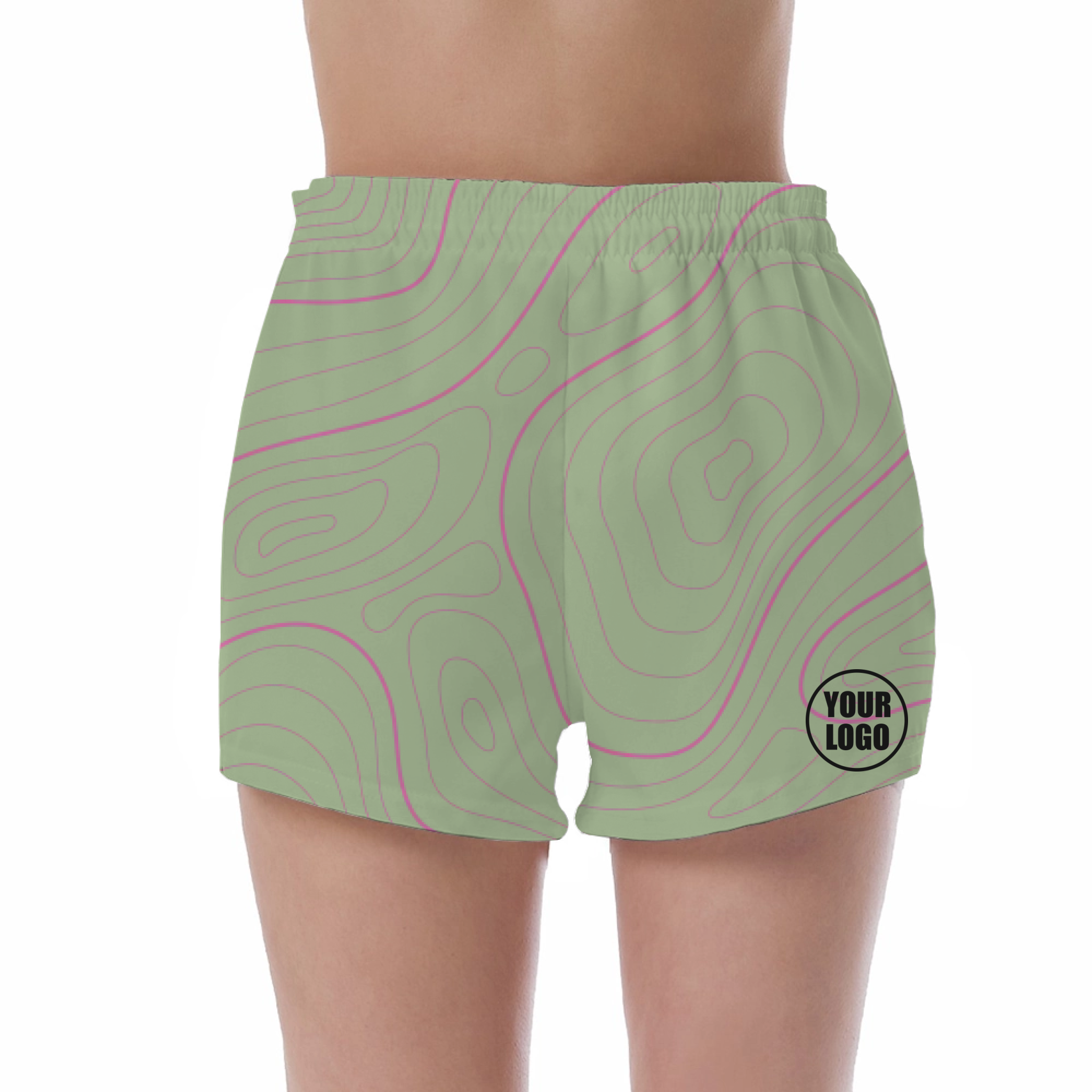 Picklewin Bright Abstract UV Protection Shorts Custom For Women