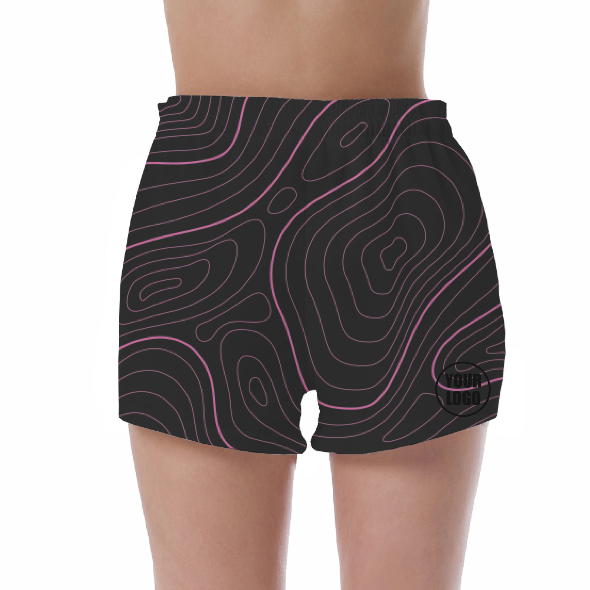Picklewin Bright Abstract UV Protection Shorts Custom For Women