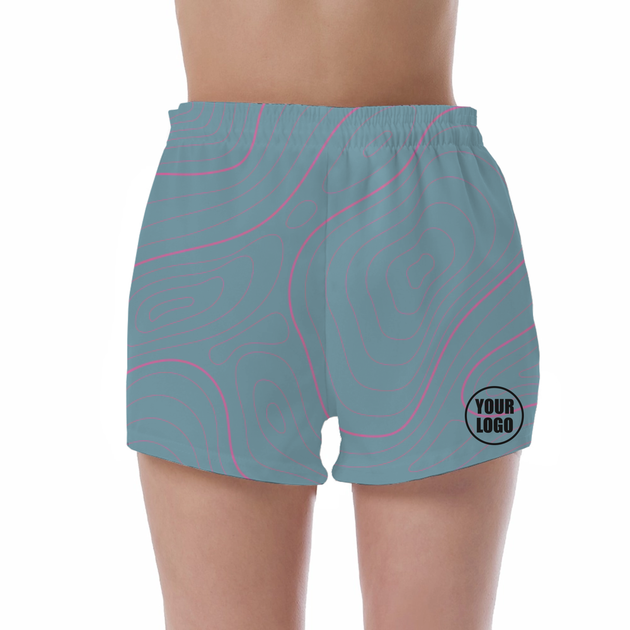 Picklewin Bright Abstract UV Protection Shorts Custom For Women
