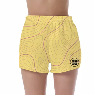 Picklewin Bright Abstract UV Protection Shorts Custom For Women – alternate
