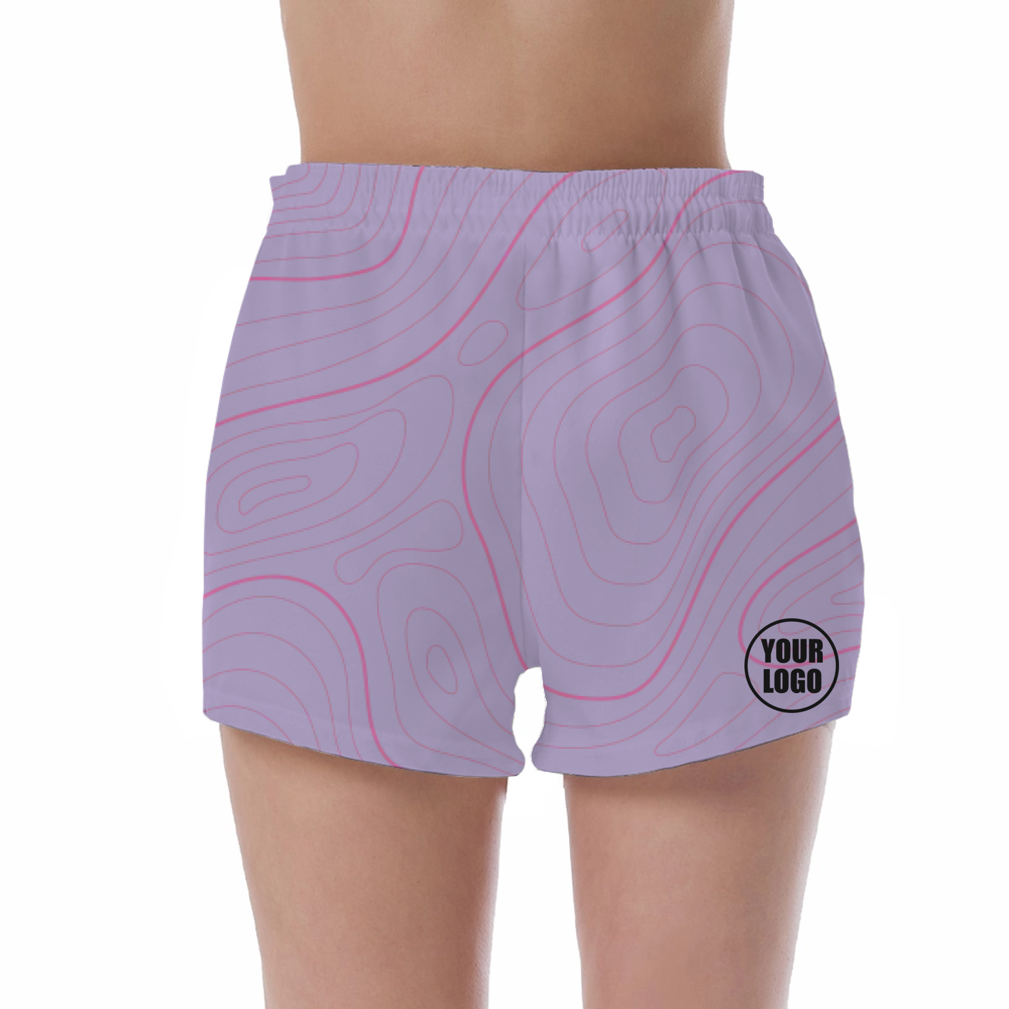 Picklewin Bright Abstract UV Protection Shorts Custom For Women