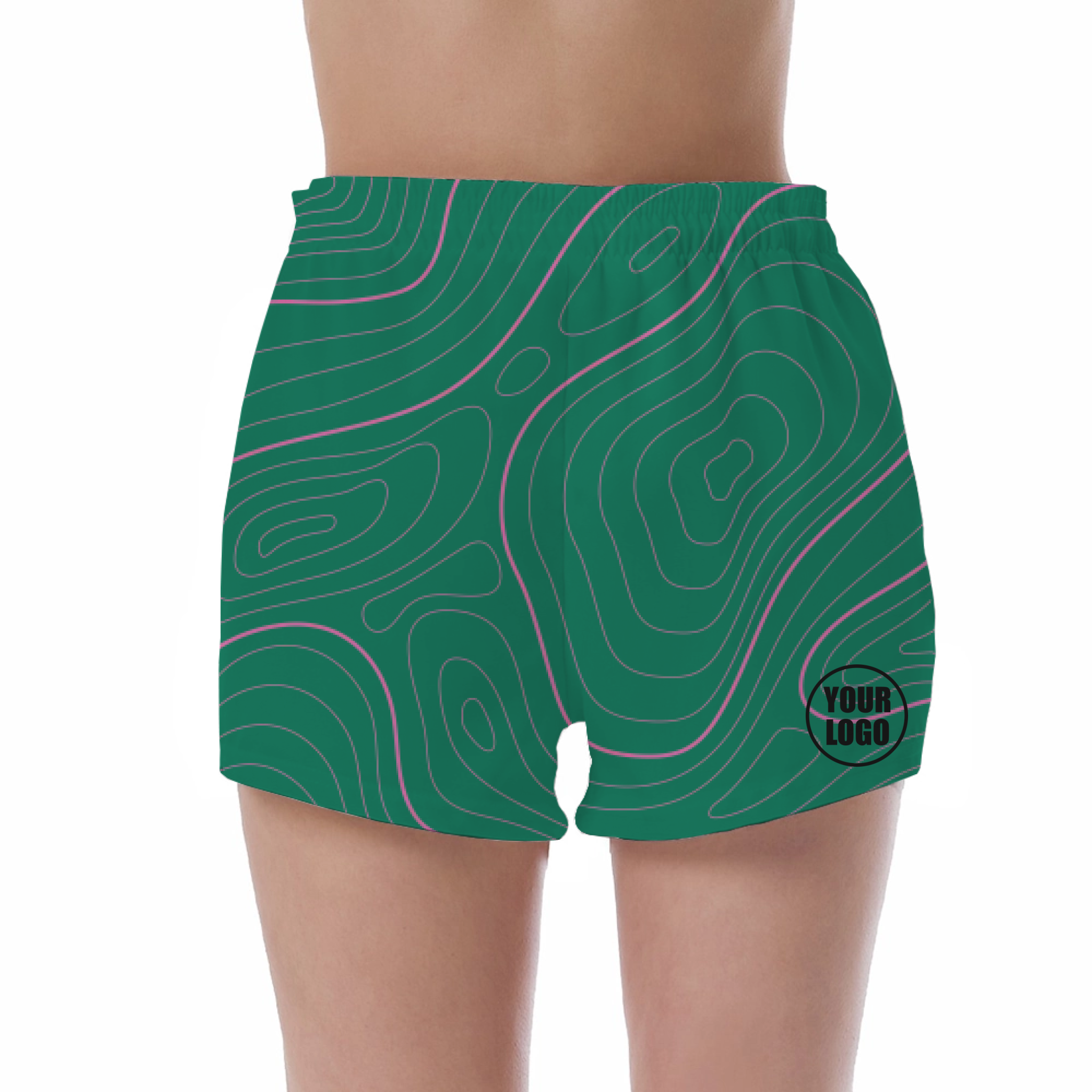 Picklewin Bright Abstract UV Protection Shorts Custom For Women