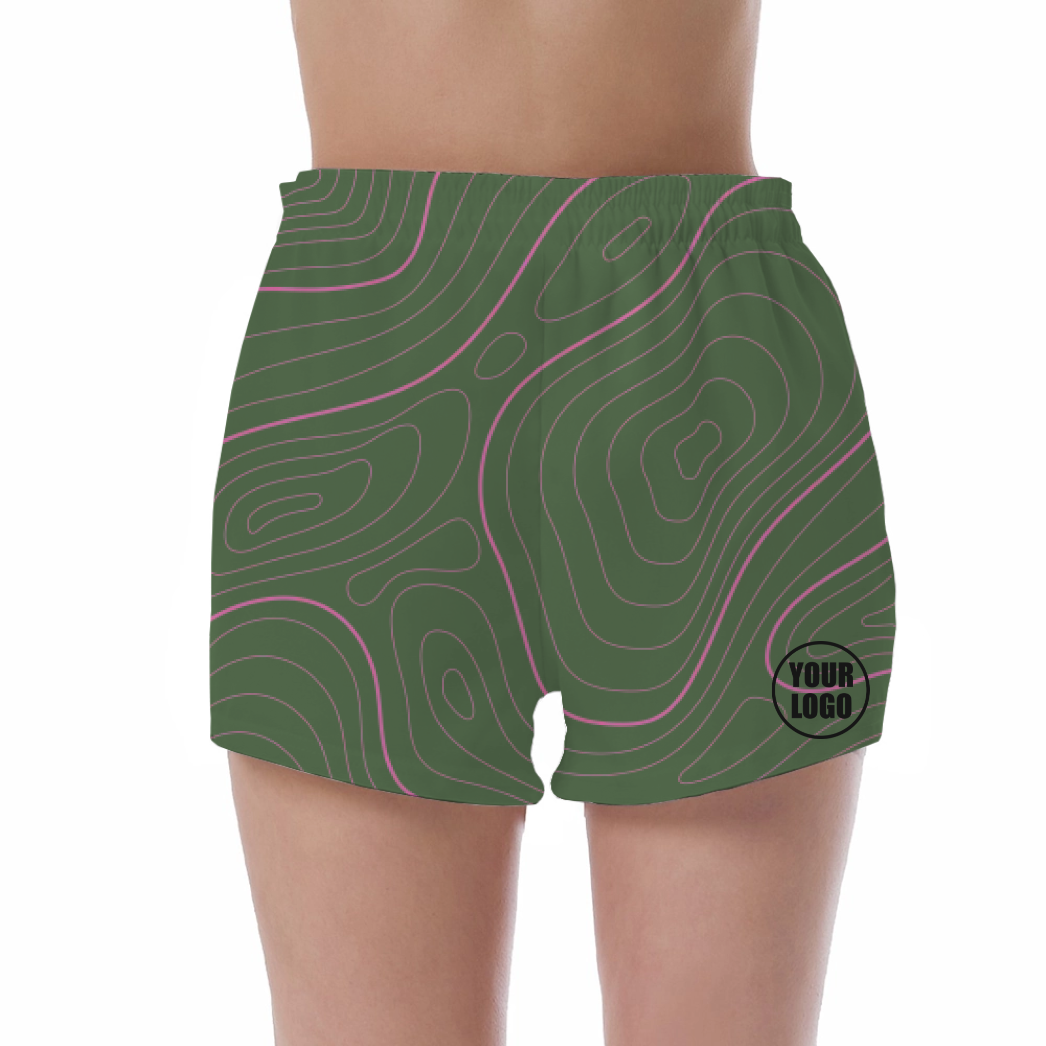 Picklewin Bright Abstract UV Protection Shorts Custom For Women
