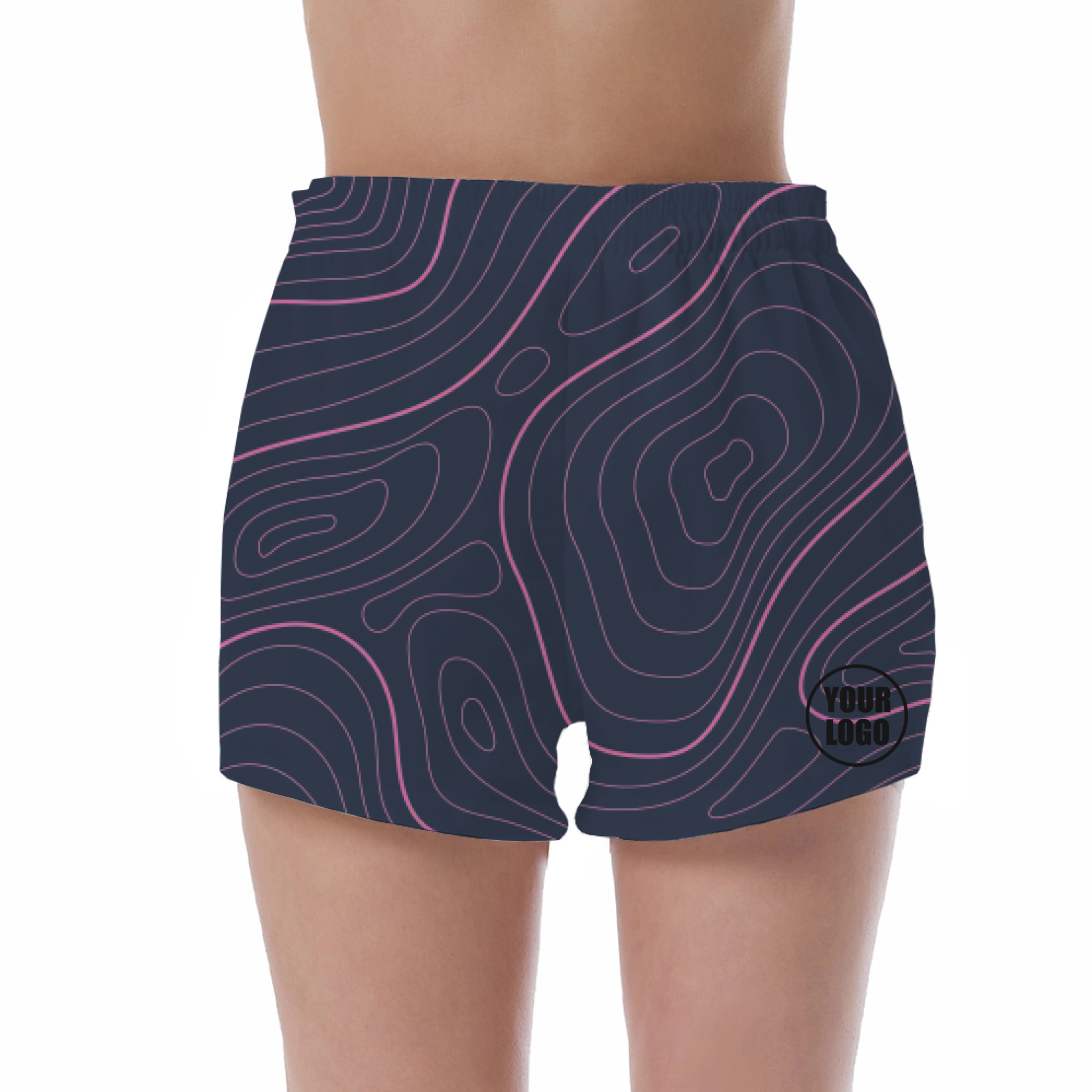 Picklewin Bright Abstract UV Protection Shorts Custom For Women