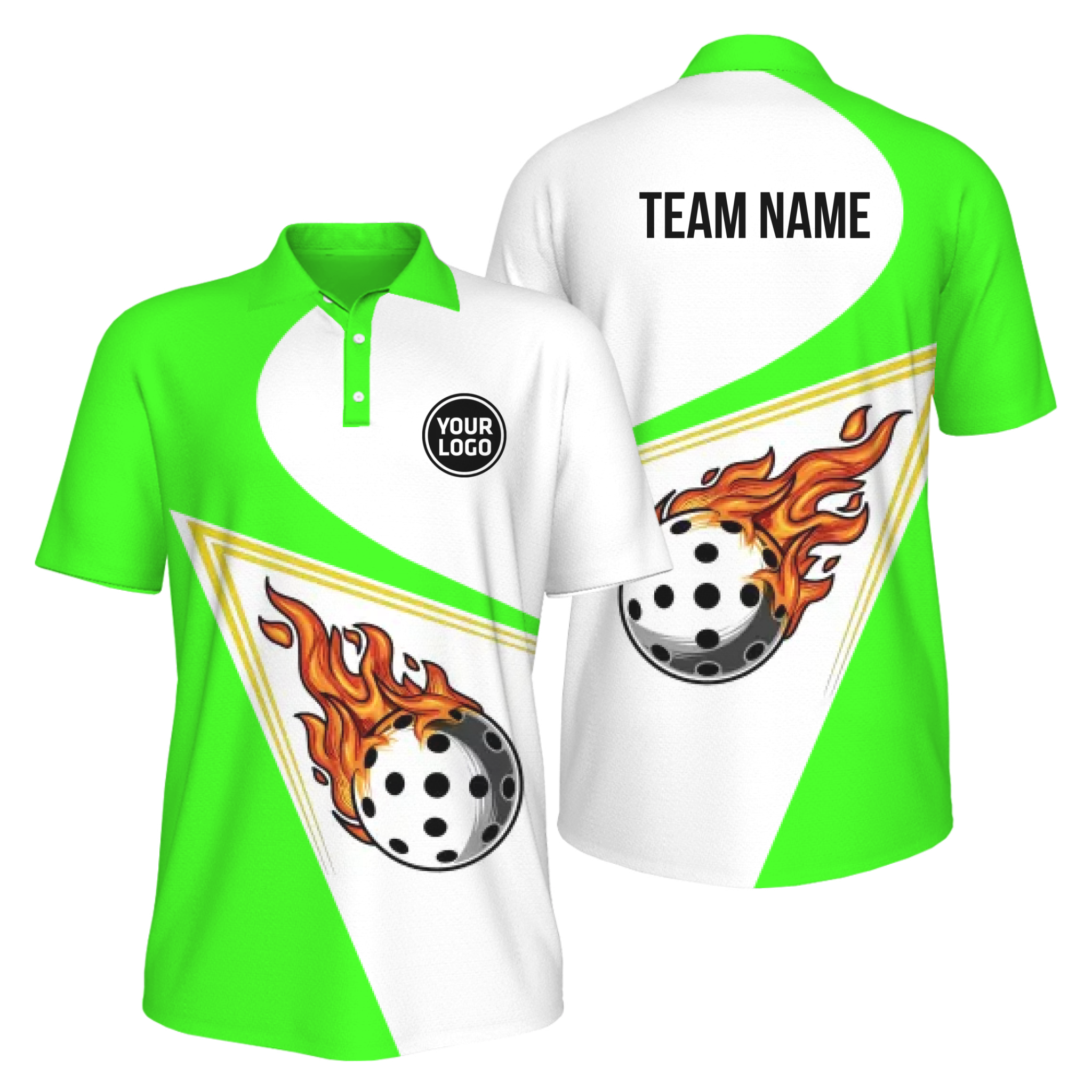 Picklewin Bright Men's UV Protection Polo Shirt Custom For Team
