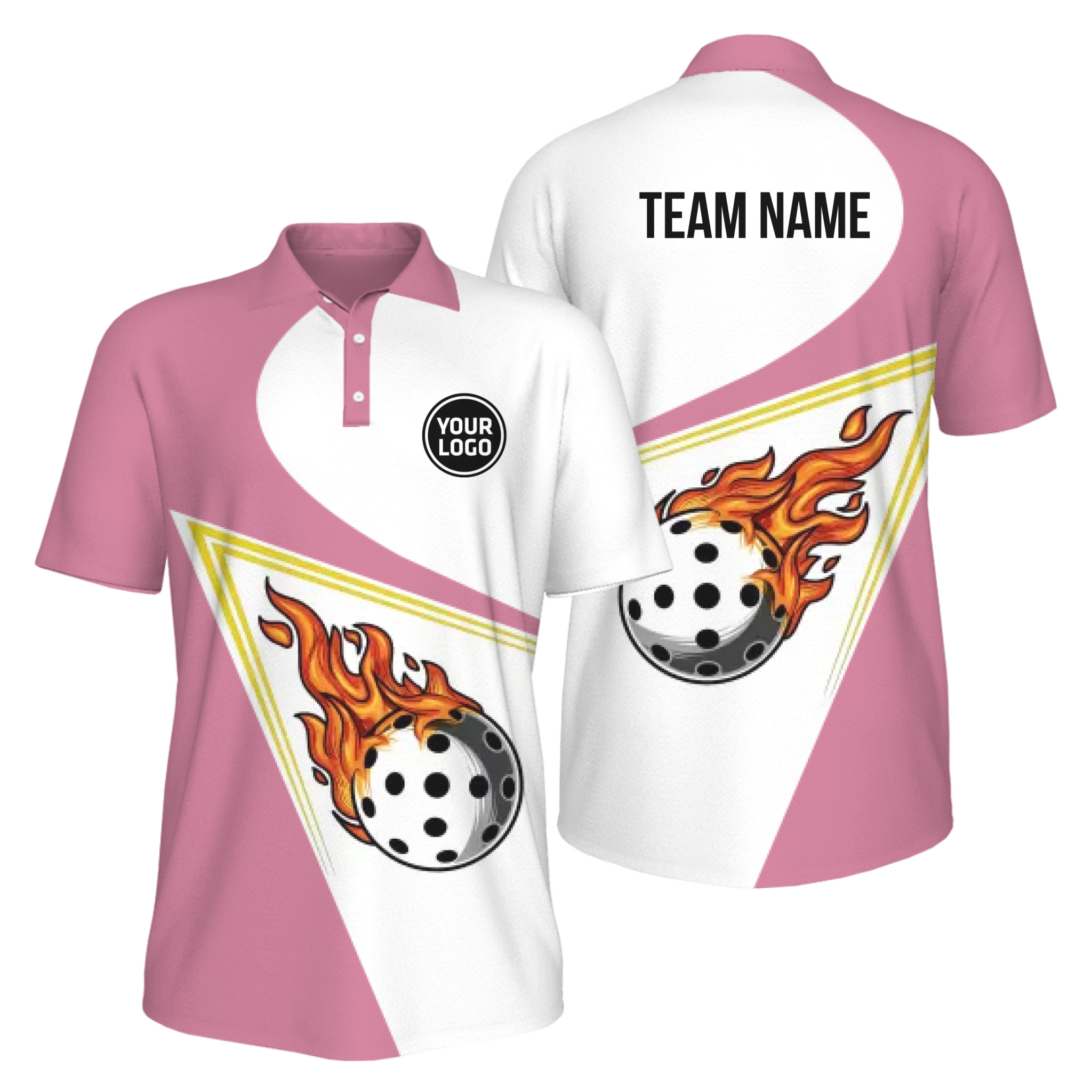 Picklewin Bright Men's UV Protection Polo Shirt Custom For Team