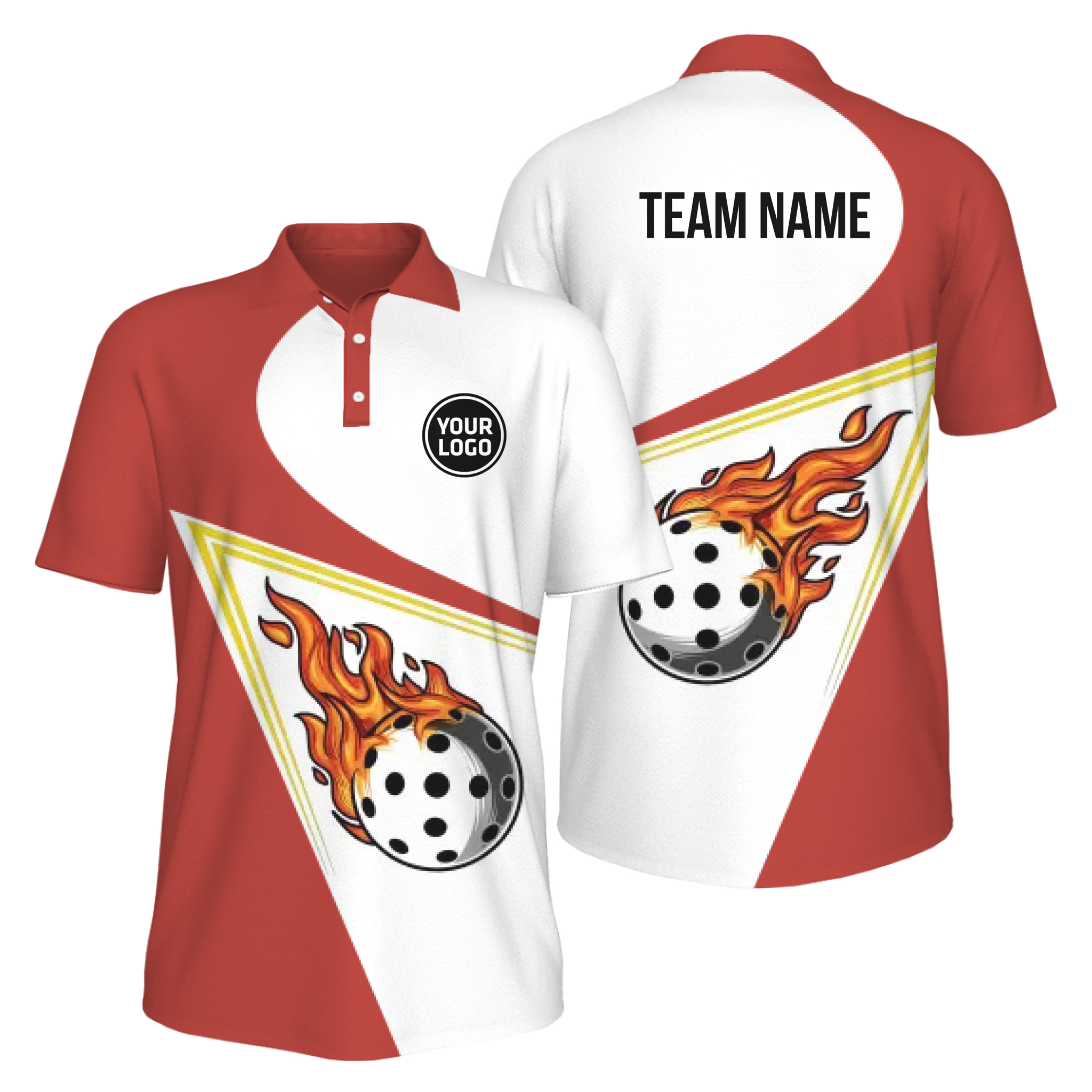 Picklewin Bright Men's UV Protection Polo Shirt Custom For Team