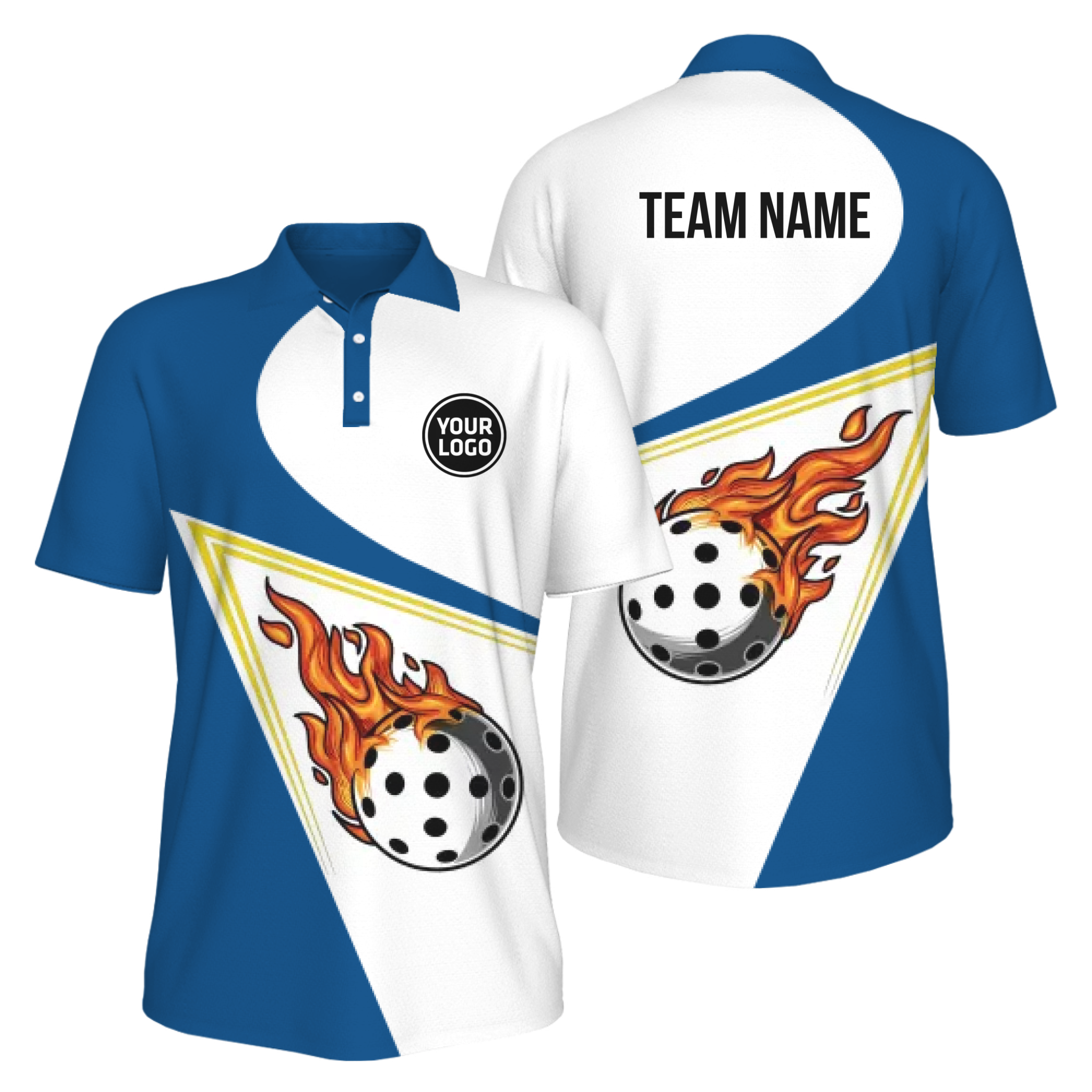 Picklewin Bright Men's UV Protection Polo Shirt Custom For Team