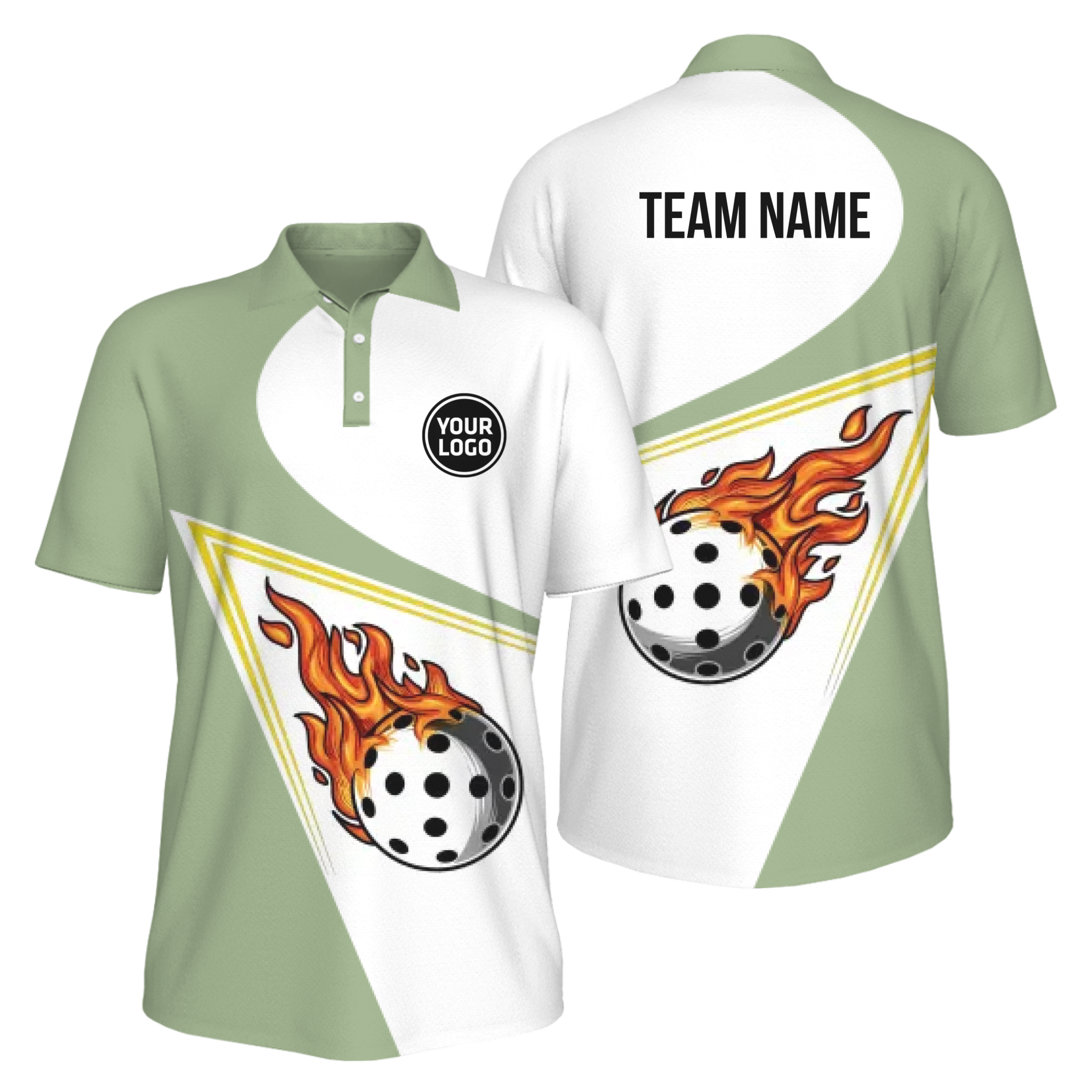 Picklewin Bright Men's UV Protection Polo Shirt Custom For Team
