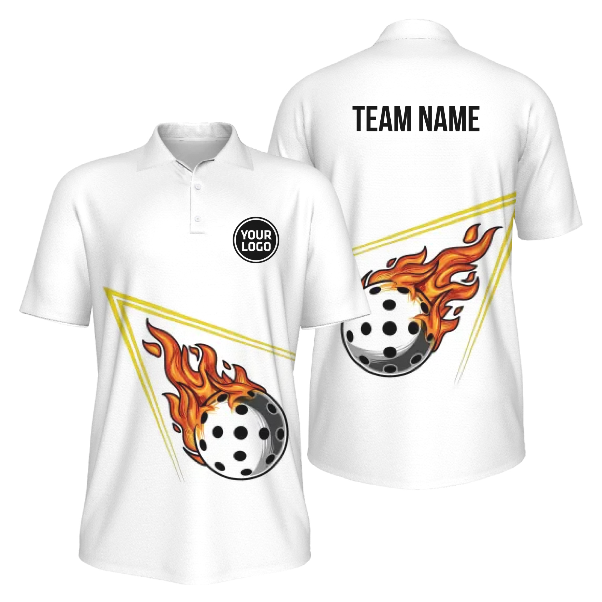Picklewin Bright Men's UV Protection Polo Shirt Custom For Team