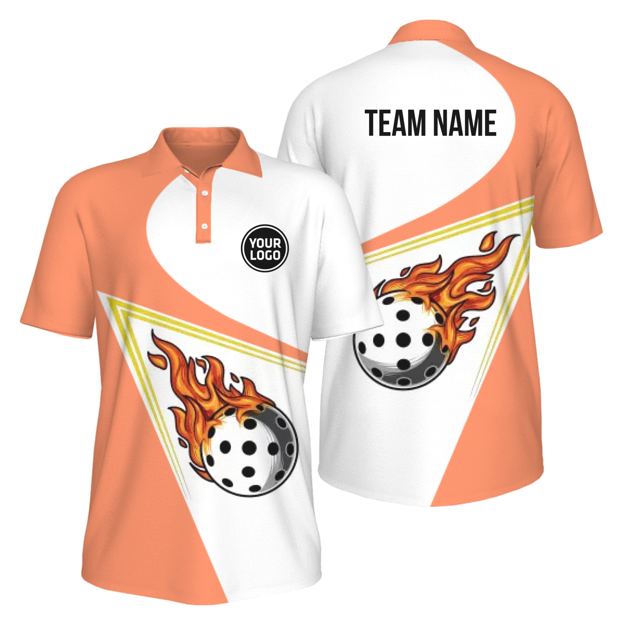 Picklewin Bright Men's UV Protection Polo Shirt Custom For Team