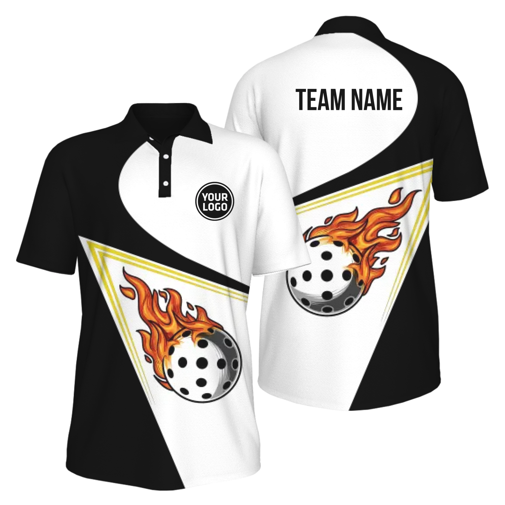 Picklewin Bright Men's UV Protection Polo Shirt Custom For Team