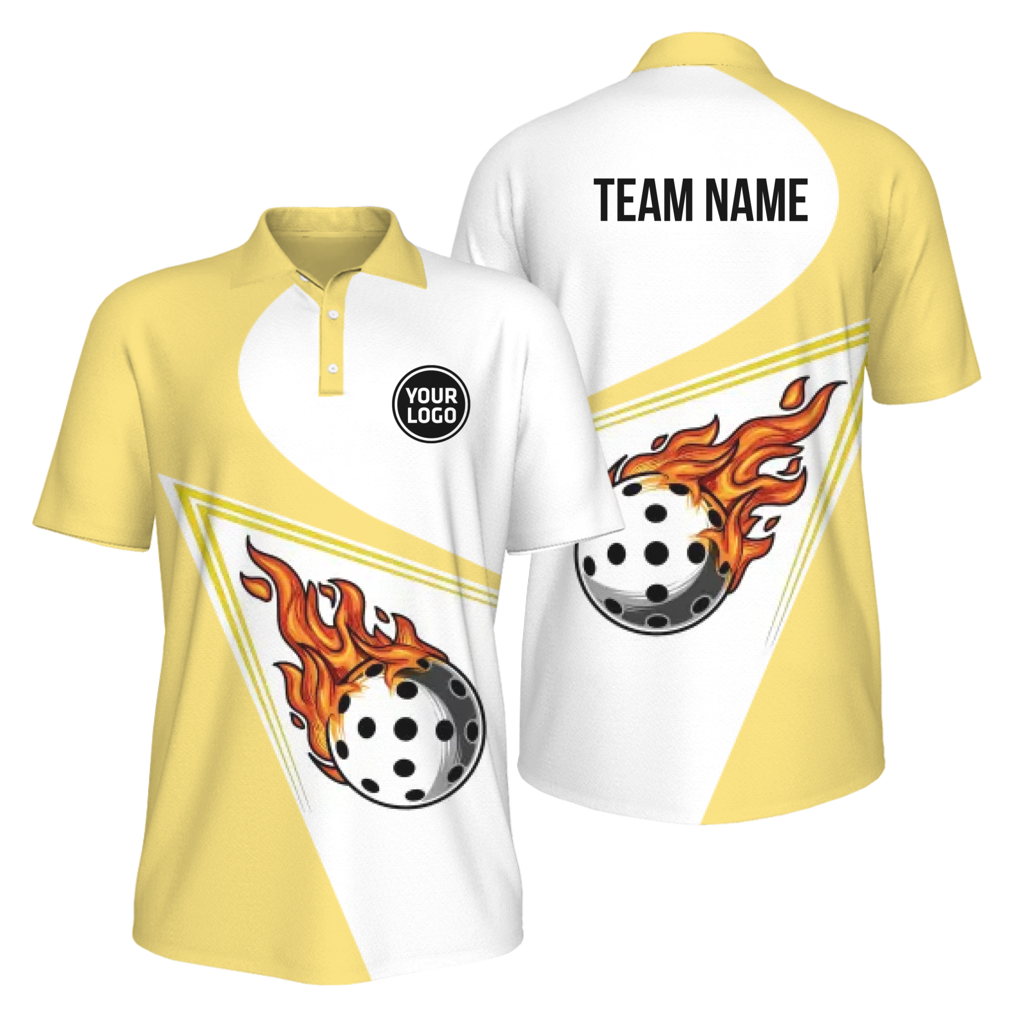 Picklewin Bright Men's UV Protection Polo Shirt Custom For Team