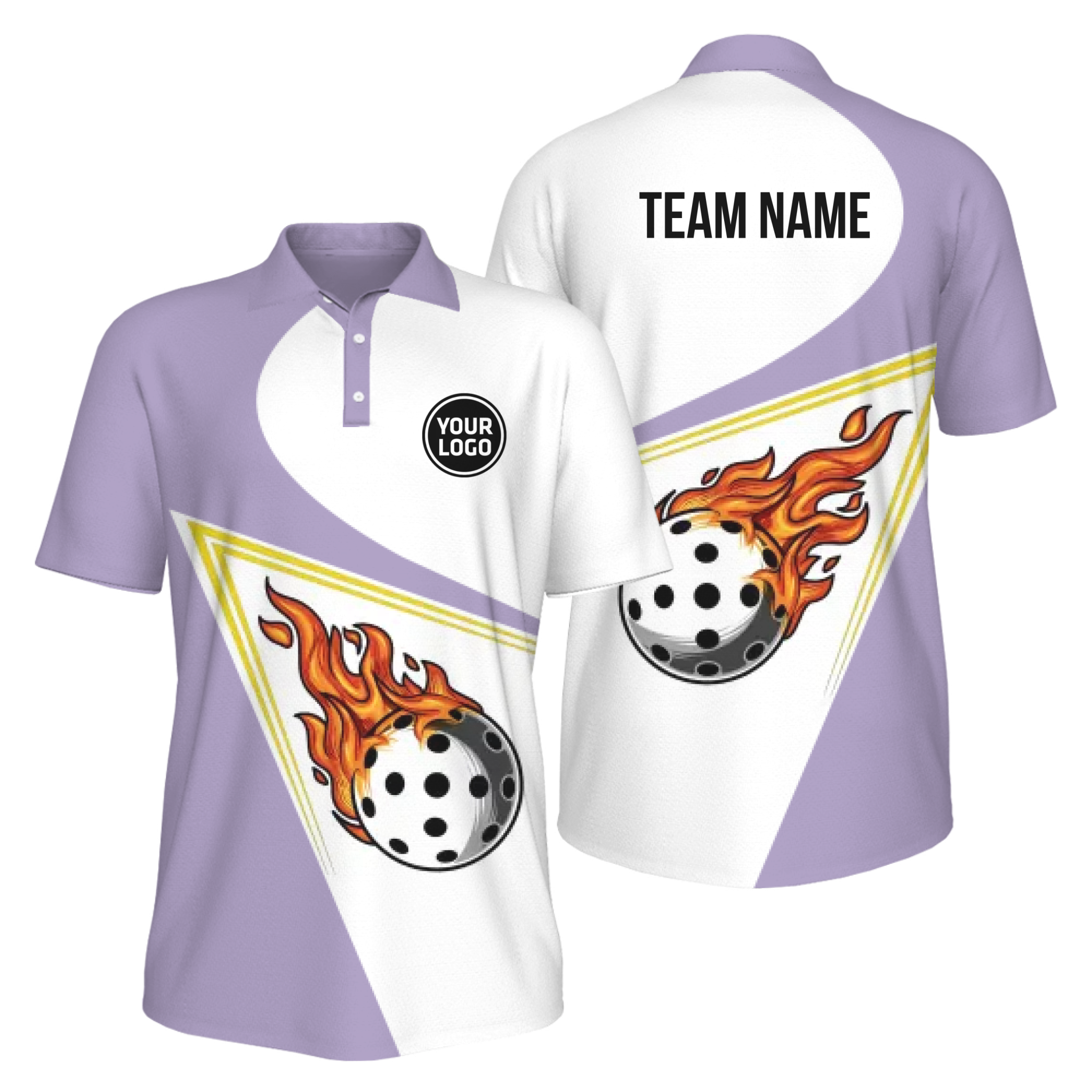 Picklewin Bright Men's UV Protection Polo Shirt Custom For Team