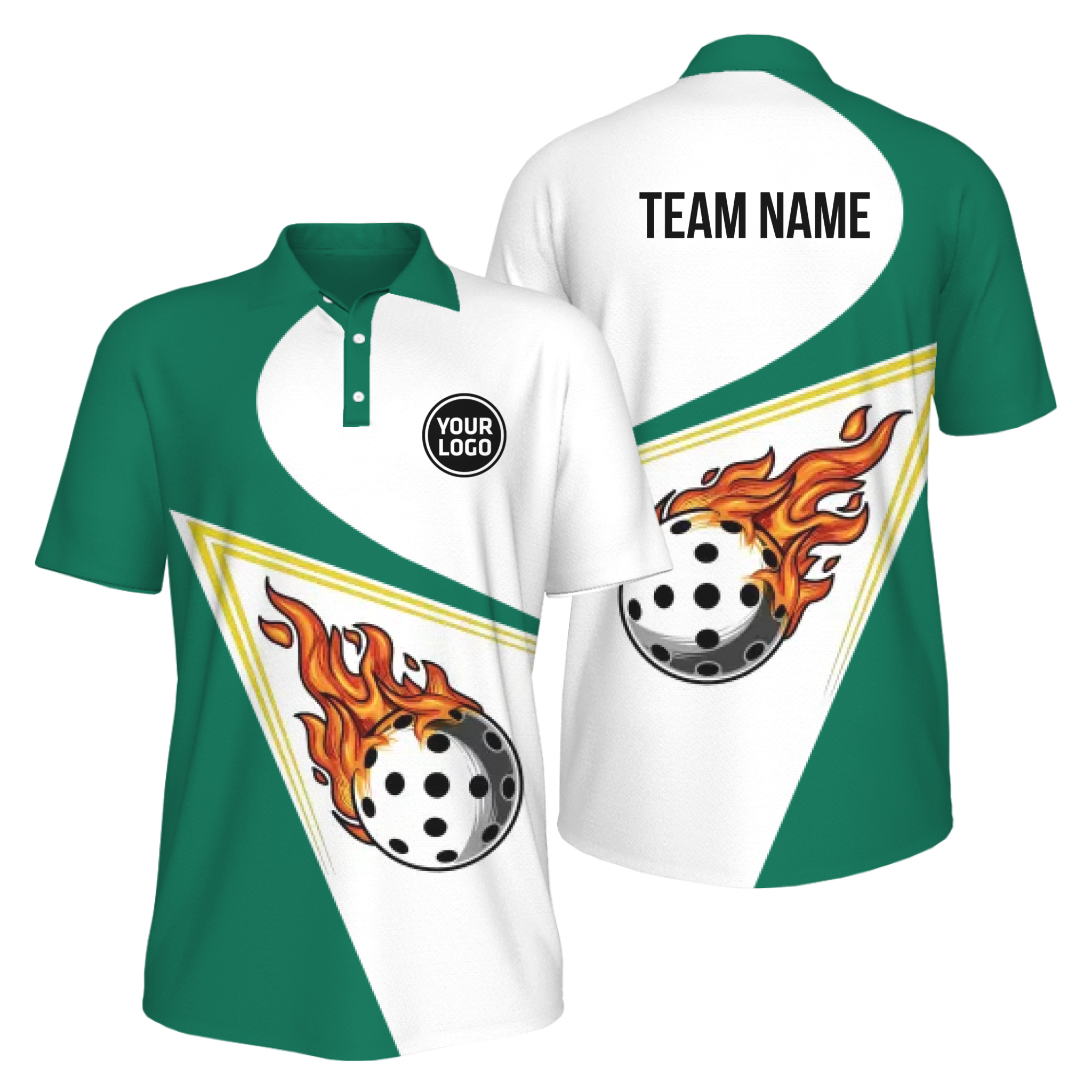 Picklewin Bright Men's UV Protection Polo Shirt Custom For Team