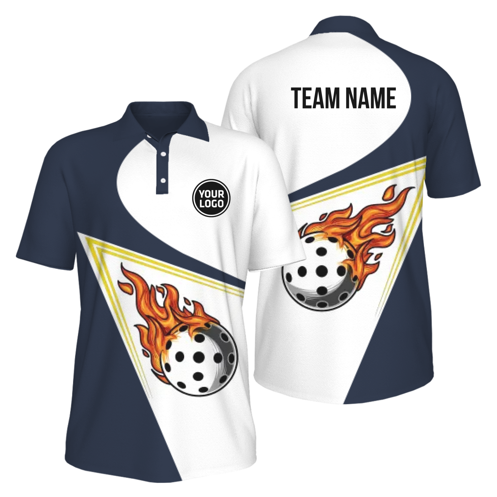 Picklewin Bright Men's UV Protection Polo Shirt Custom For Team