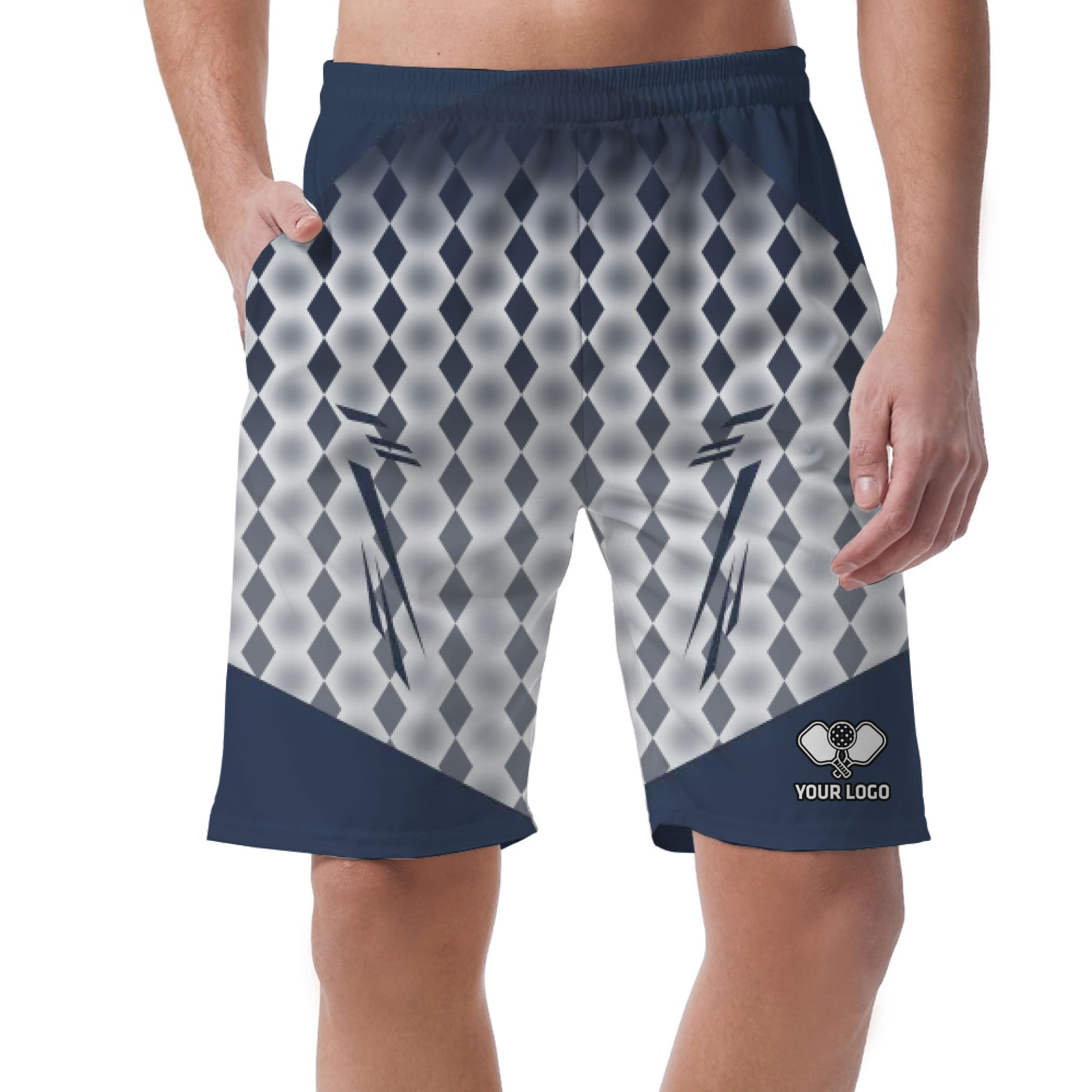 Picklewin Classic Custom Logo Men Gym Shorts With Live Preview